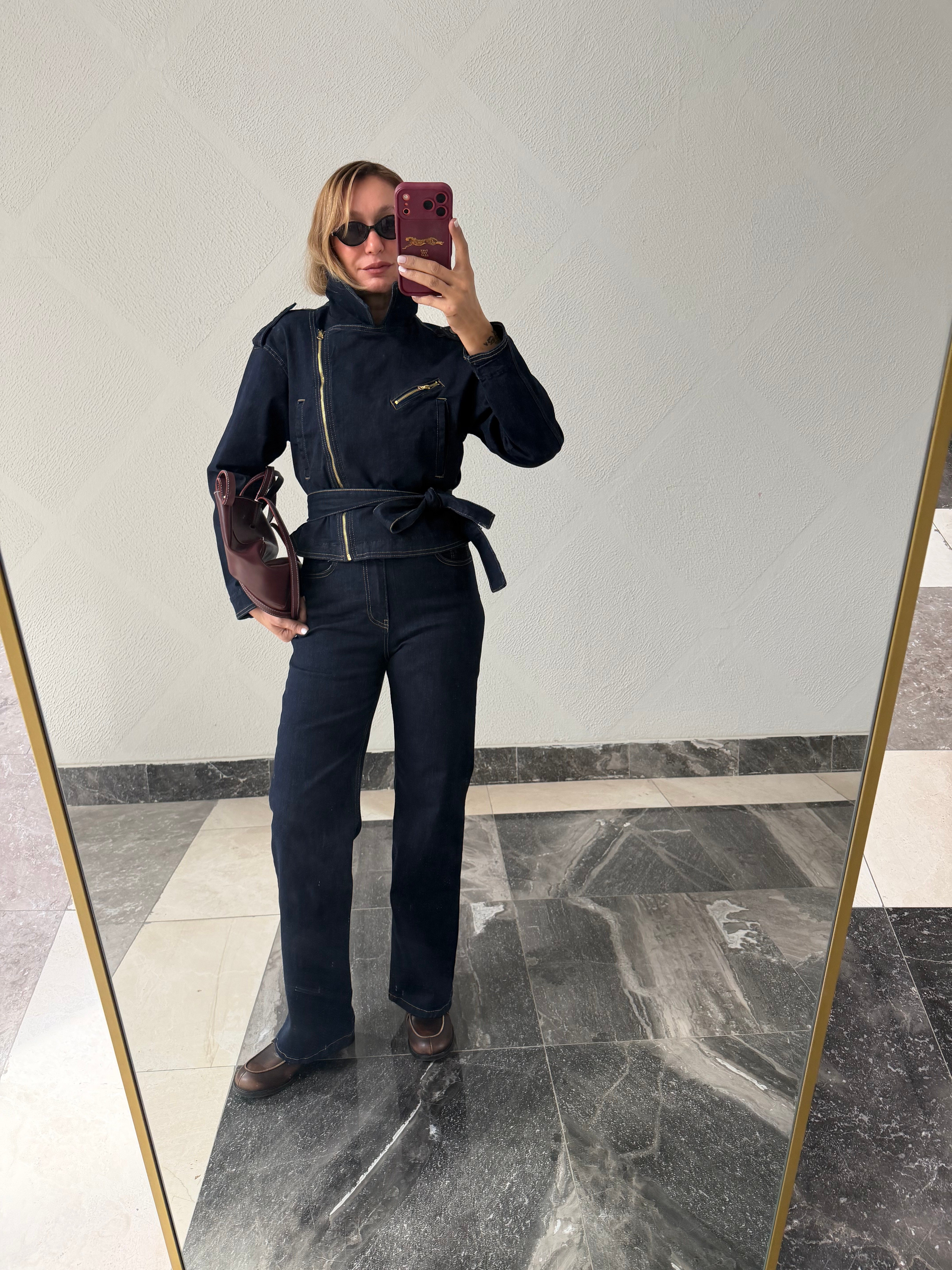 Marka Model Denim Üst Pantolon Takım