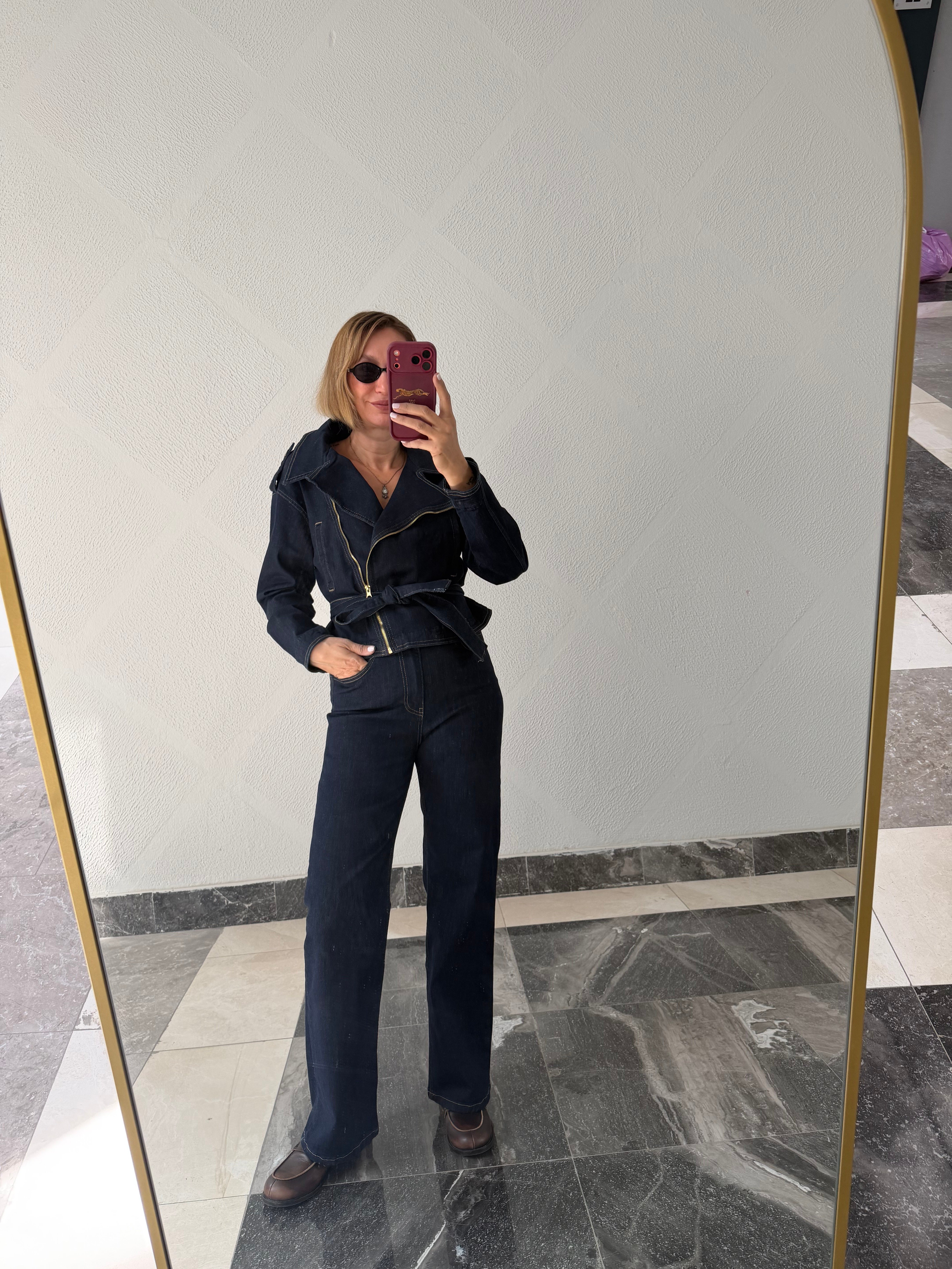 Marka Model Denim Üst Pantolon Takım