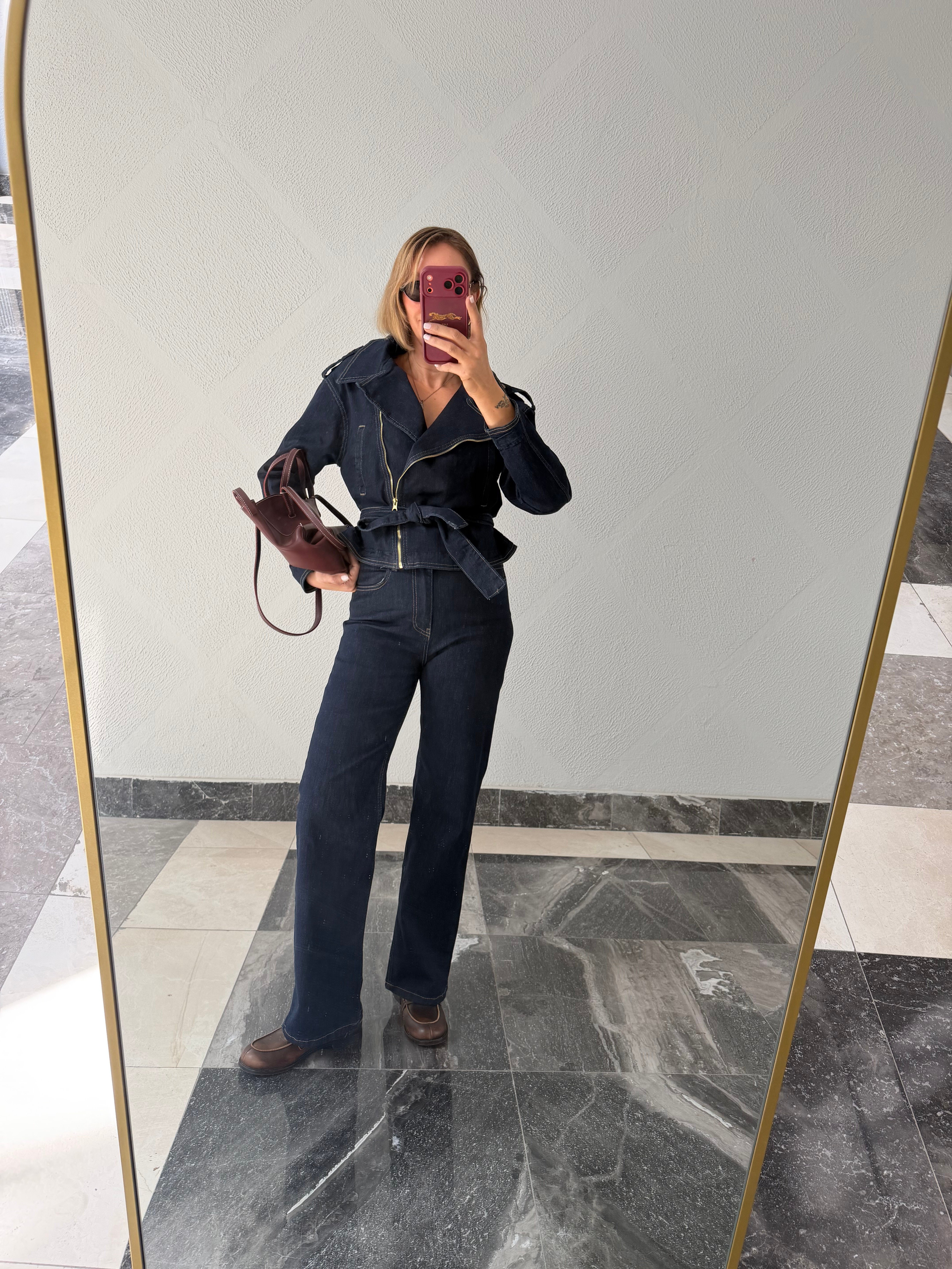 Marka Model Denim Üst Pantolon Takım