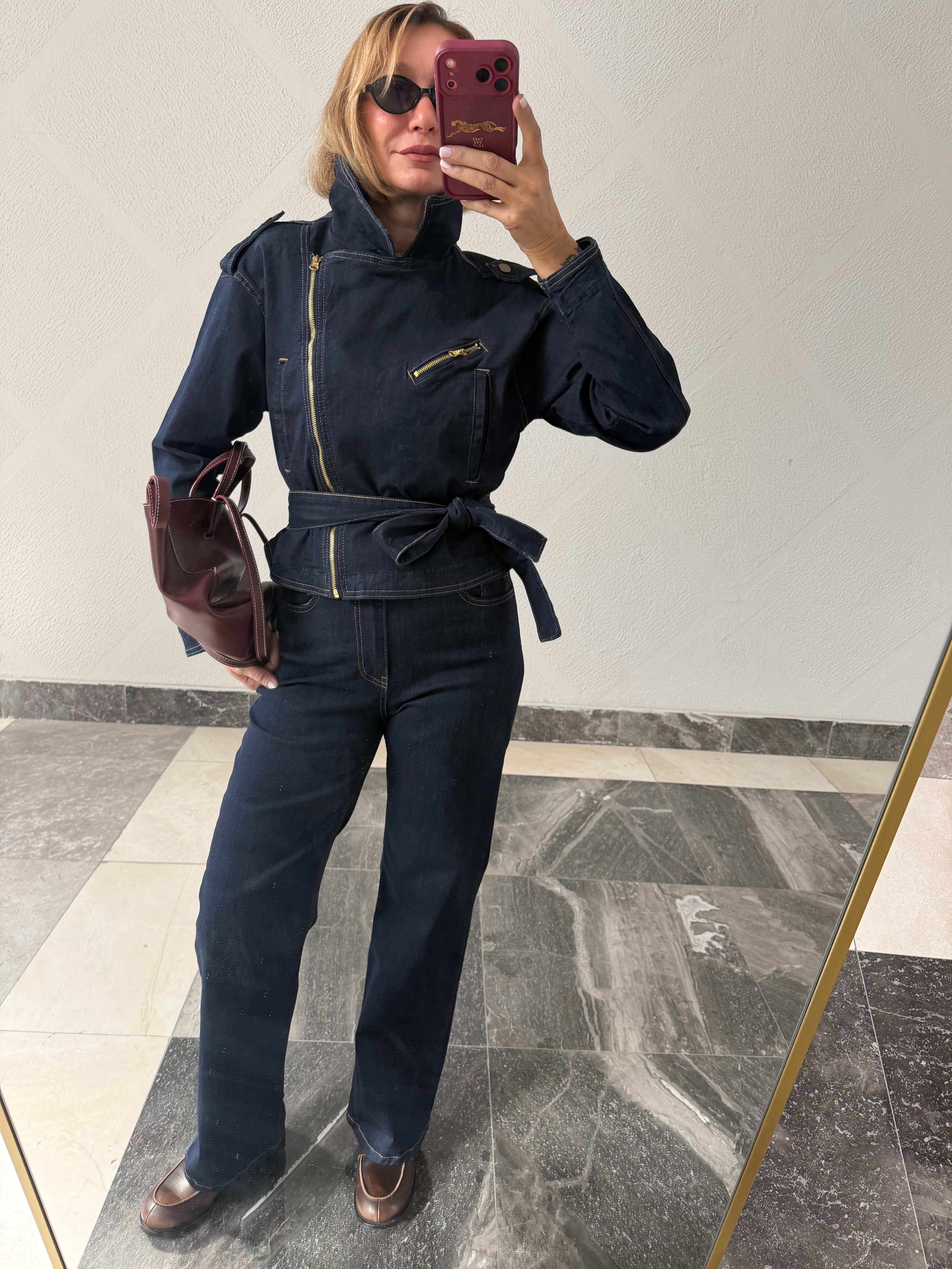 Marka Model Denim Üst Pantolon Takım
