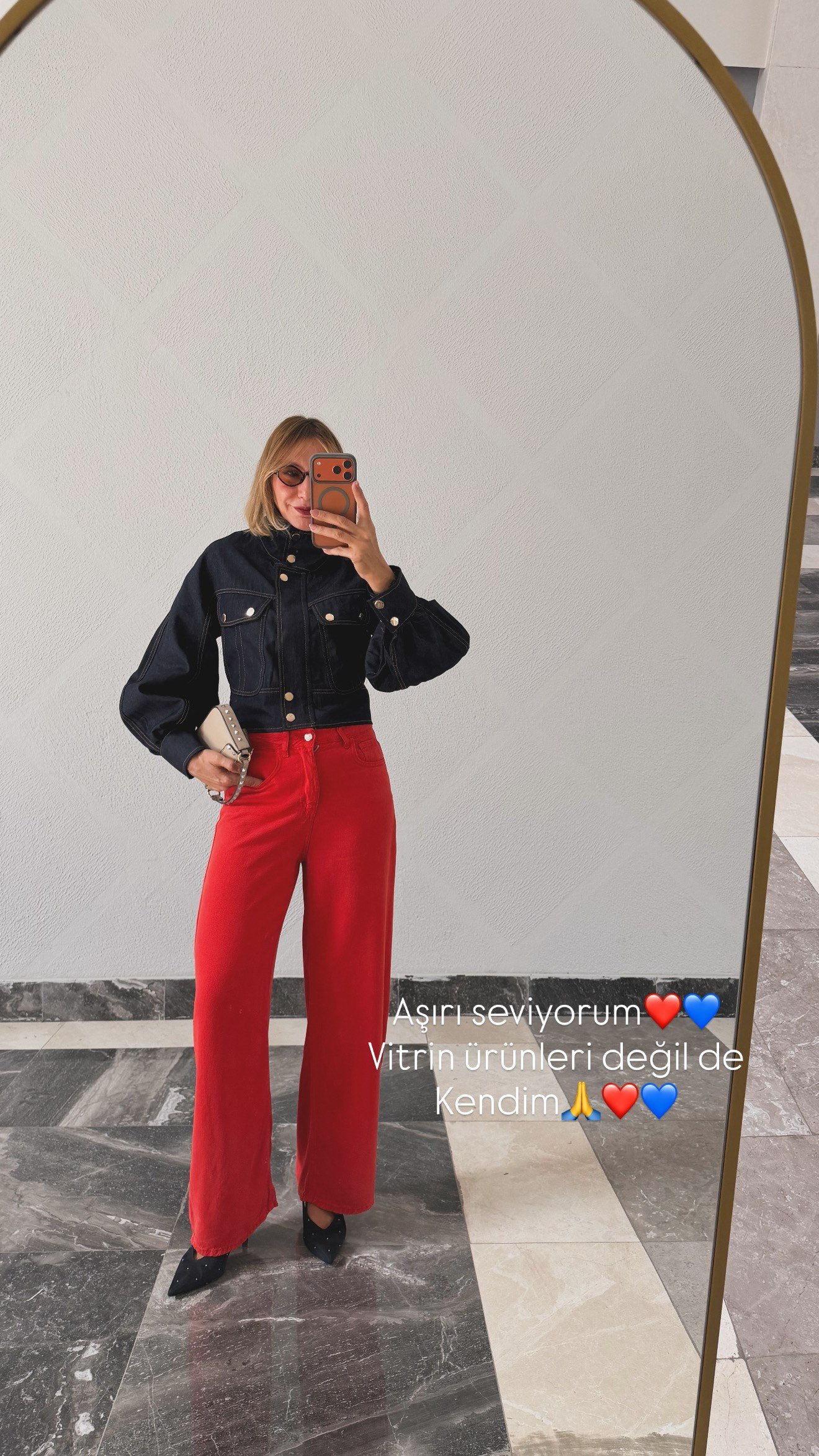 Marka Model Gold Düğmeli Denim Ceket