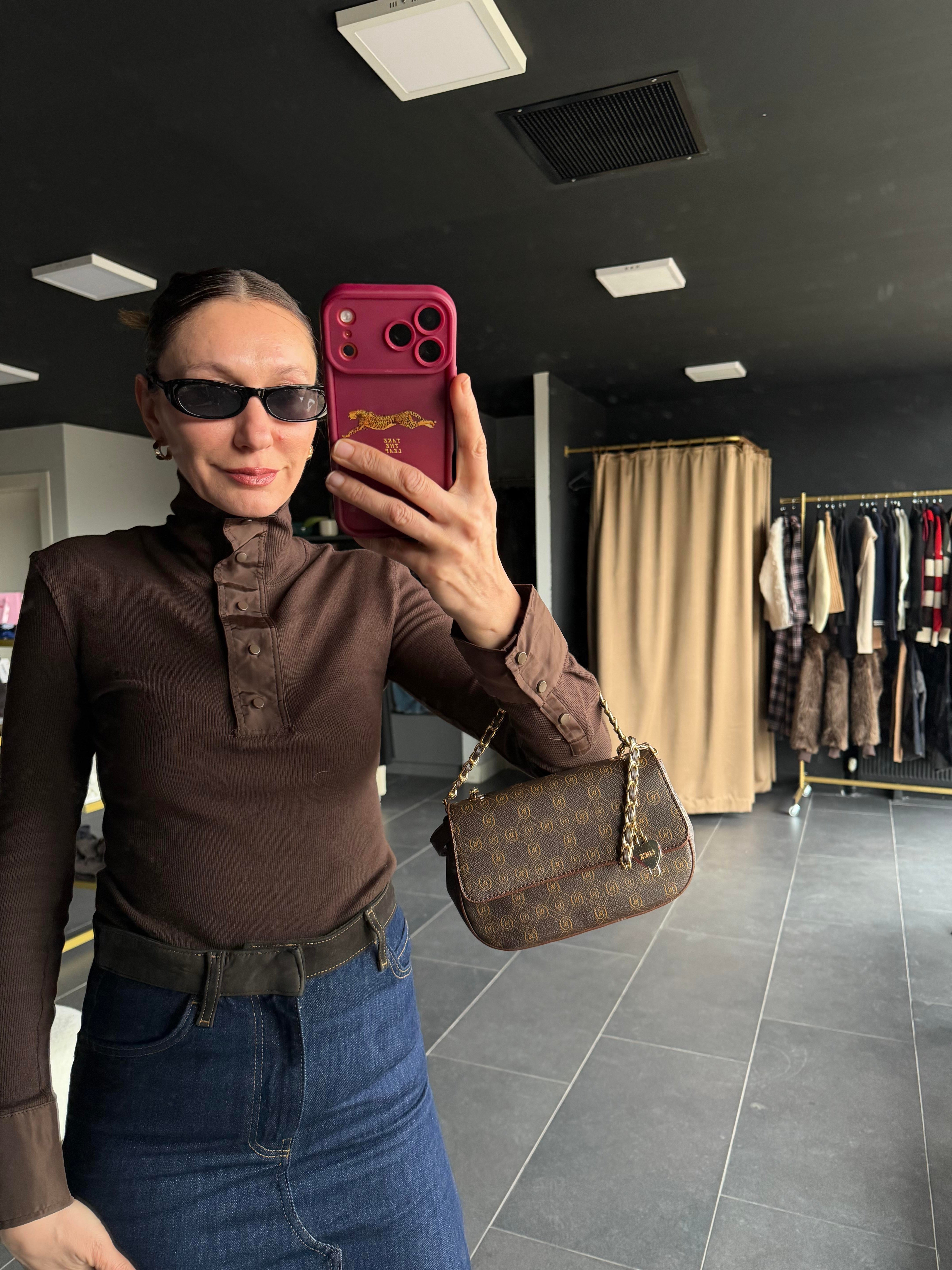 Marka Model Kahve Garnili Bluz