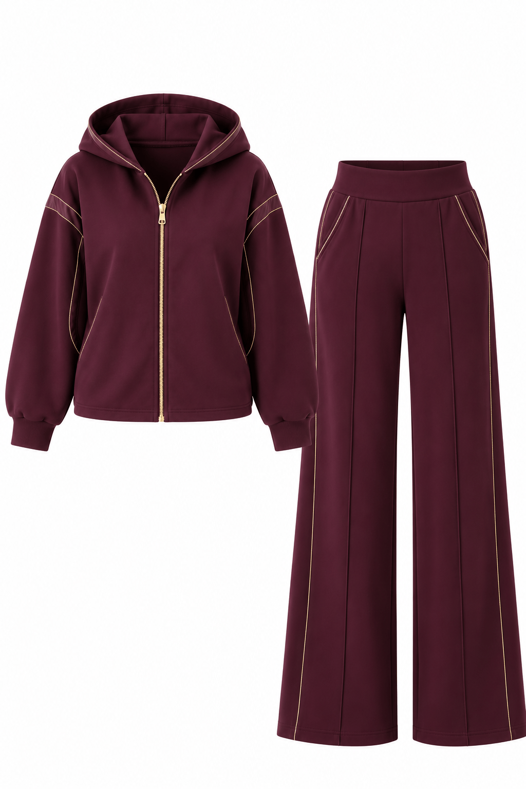 Marka Model Mürdüm Zincir Detaylı Sweat Pantolon Takım