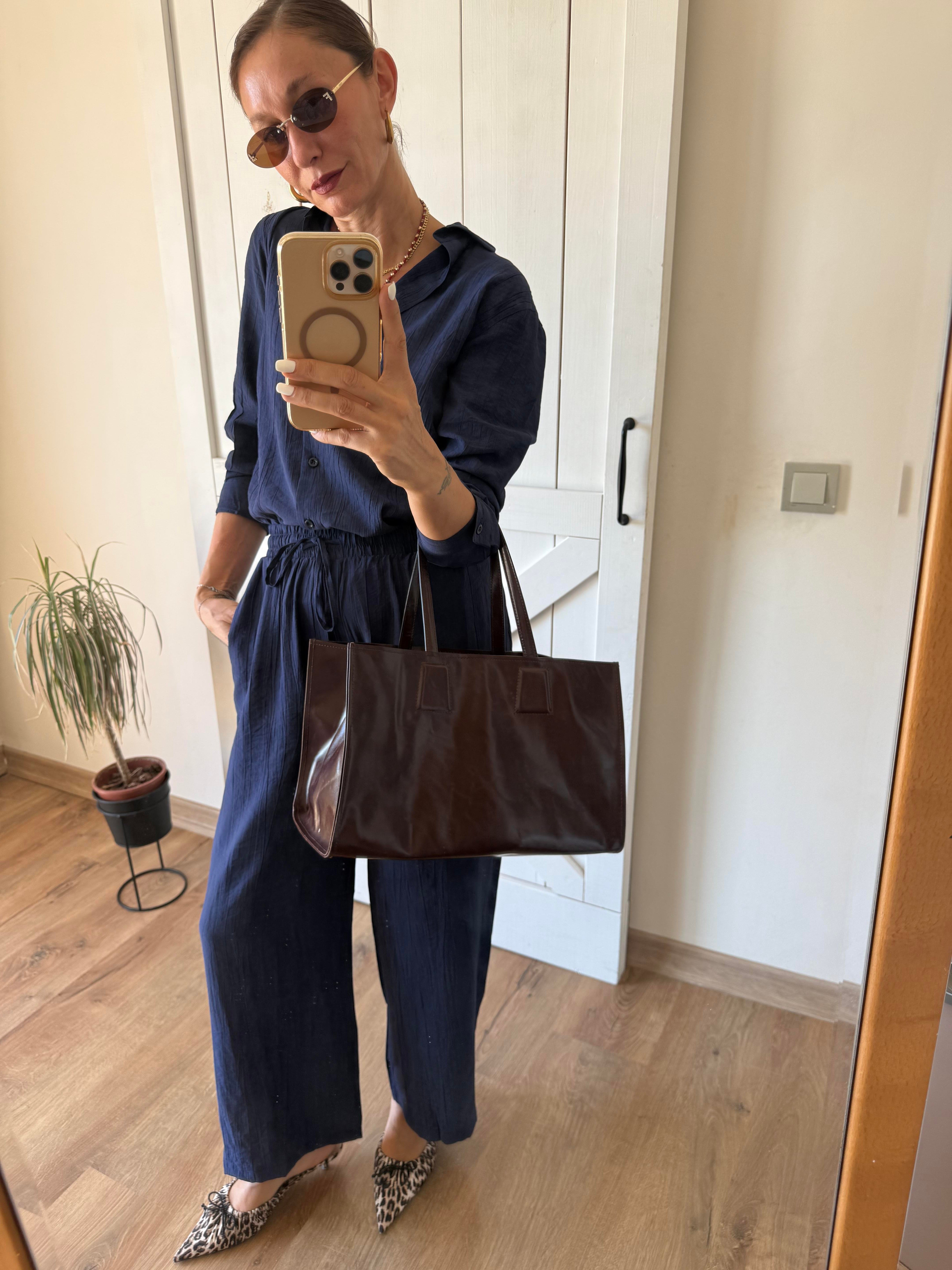 Mass Lacivert Gömlek Pantolon Takım