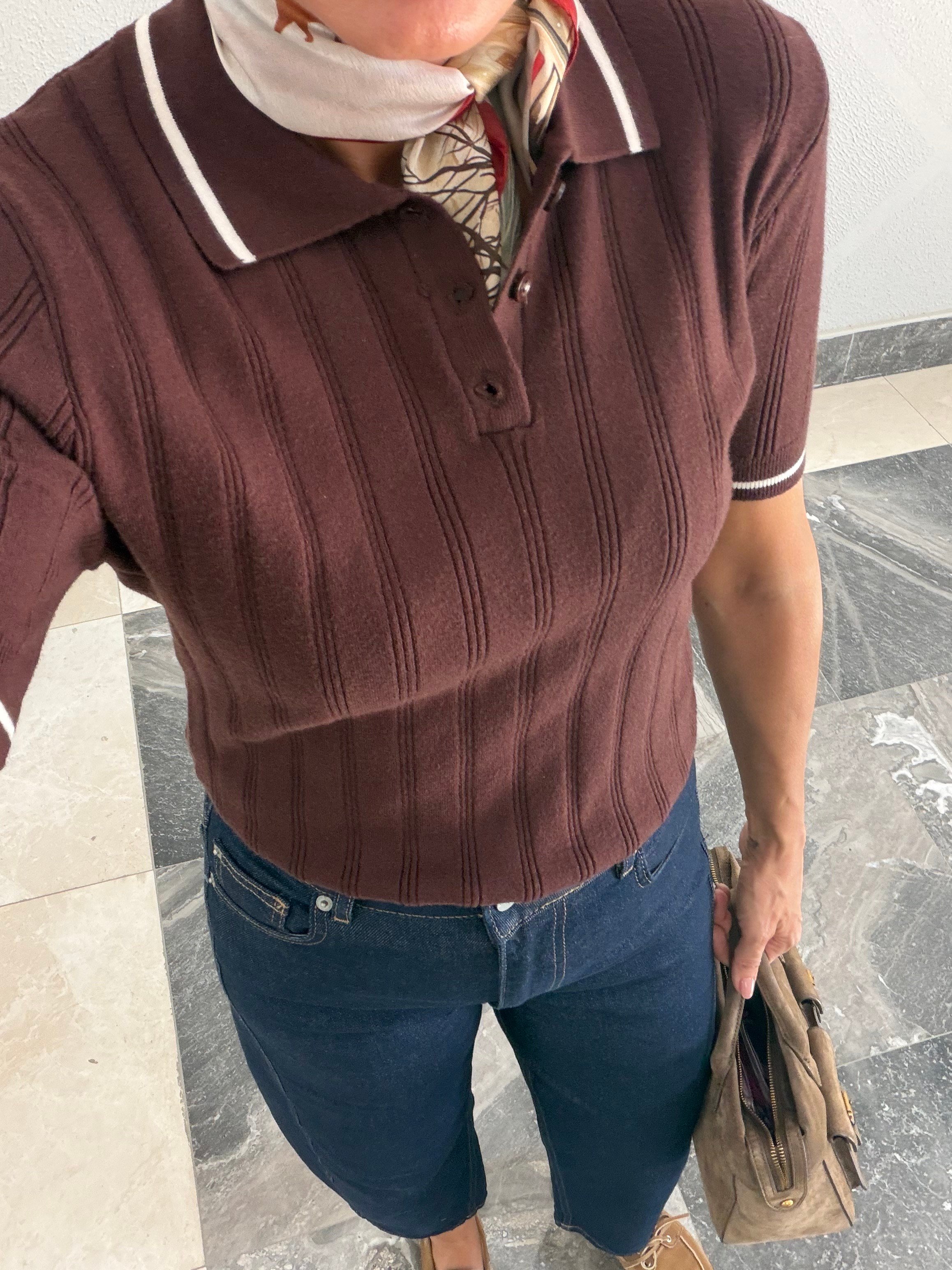 Massi Acı Kahve Polo Yaka Triki Tshirt