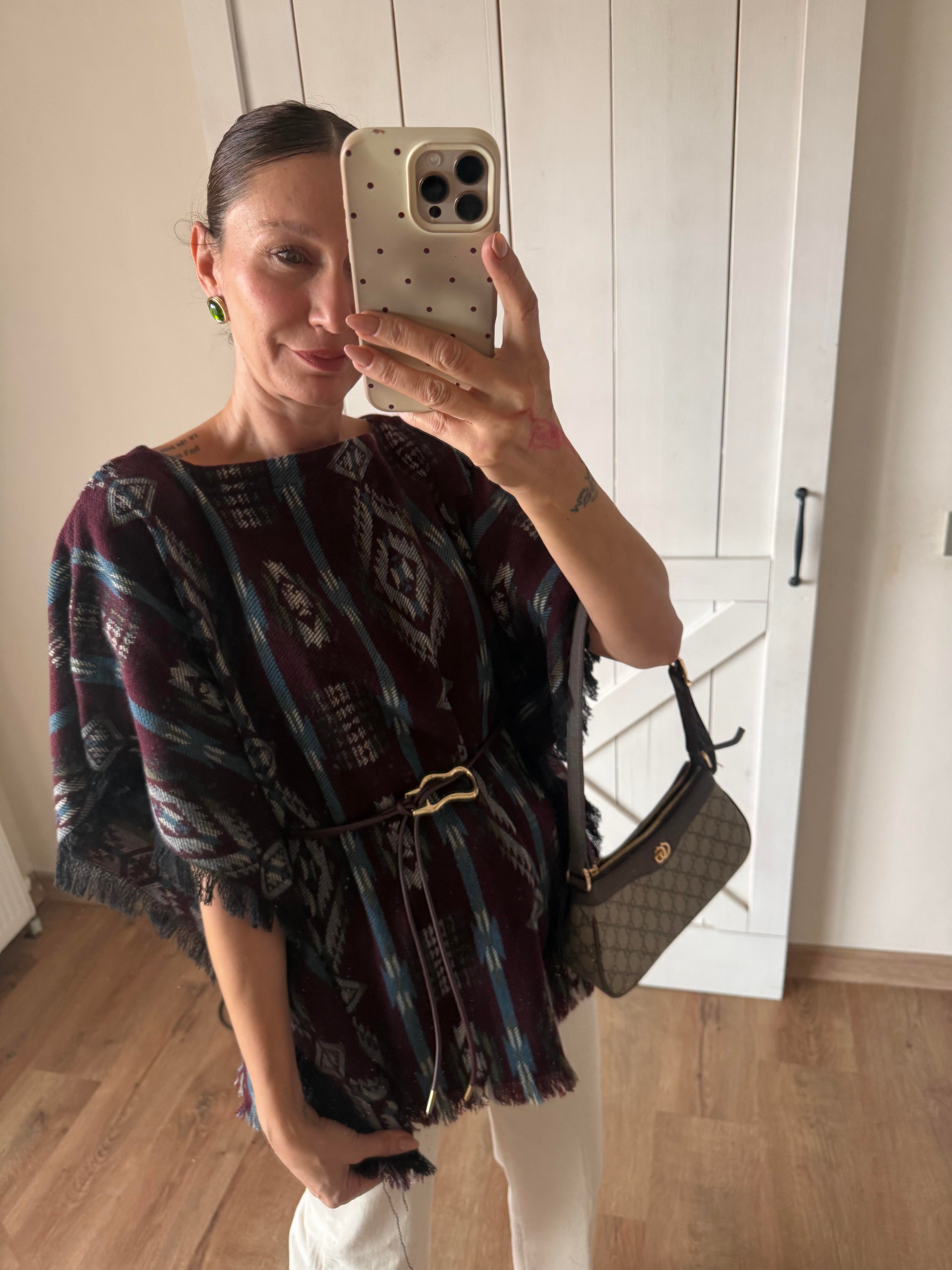 Massi Etnik Desenli Kemerli Panço