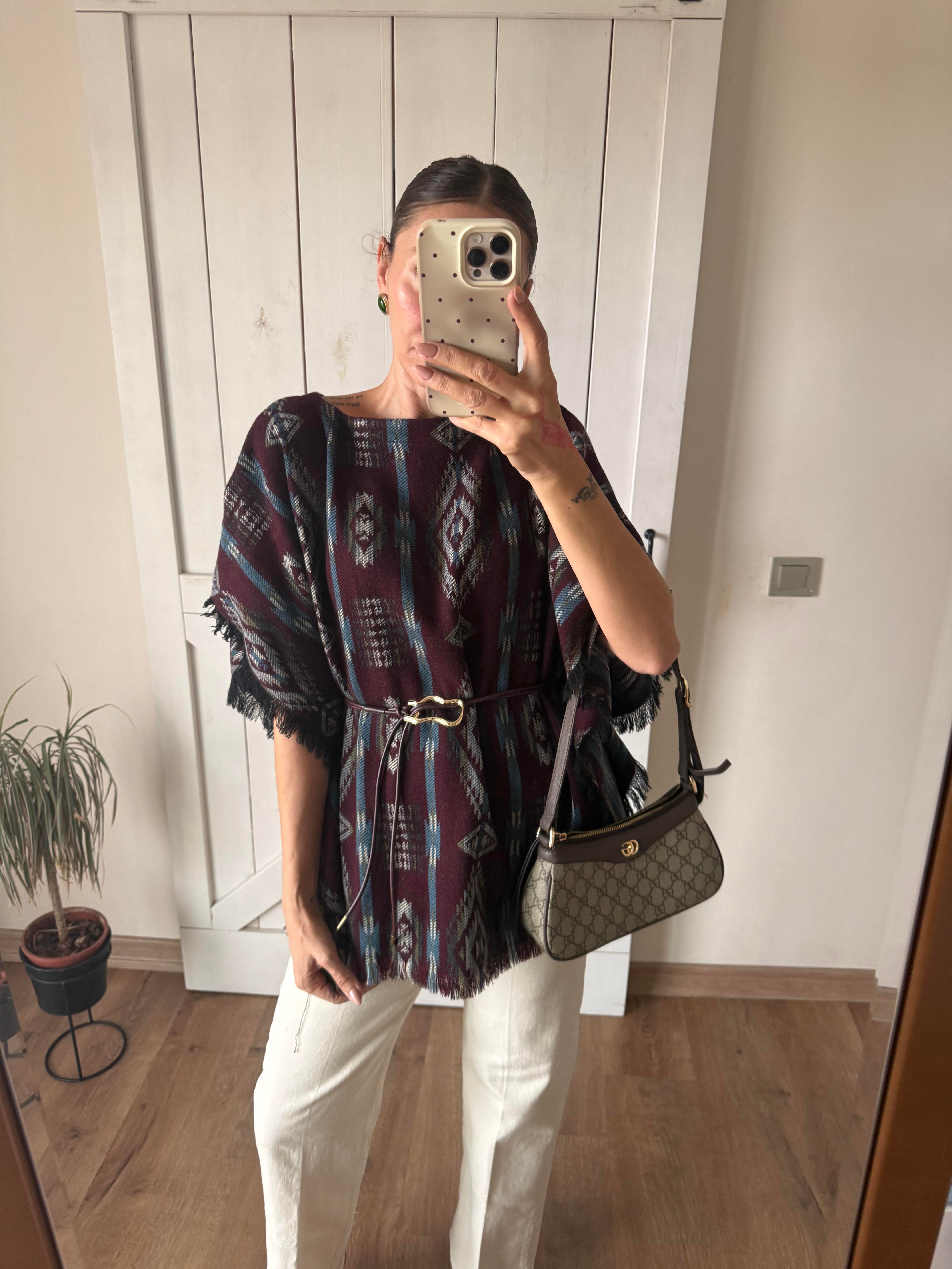 Massi Etnik Desenli Kemerli Panço