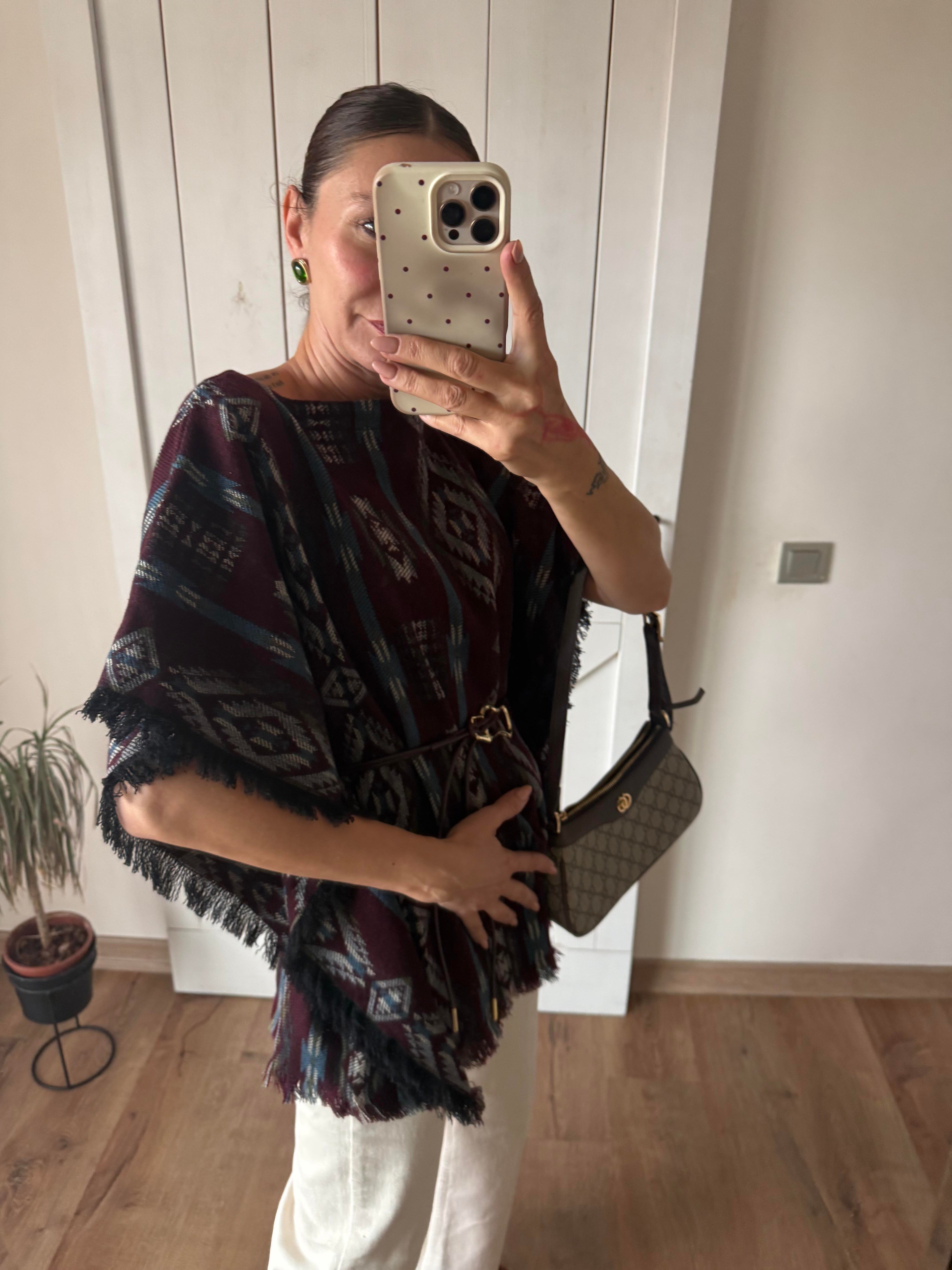 Massi Etnik Desenli Kemerli Panço