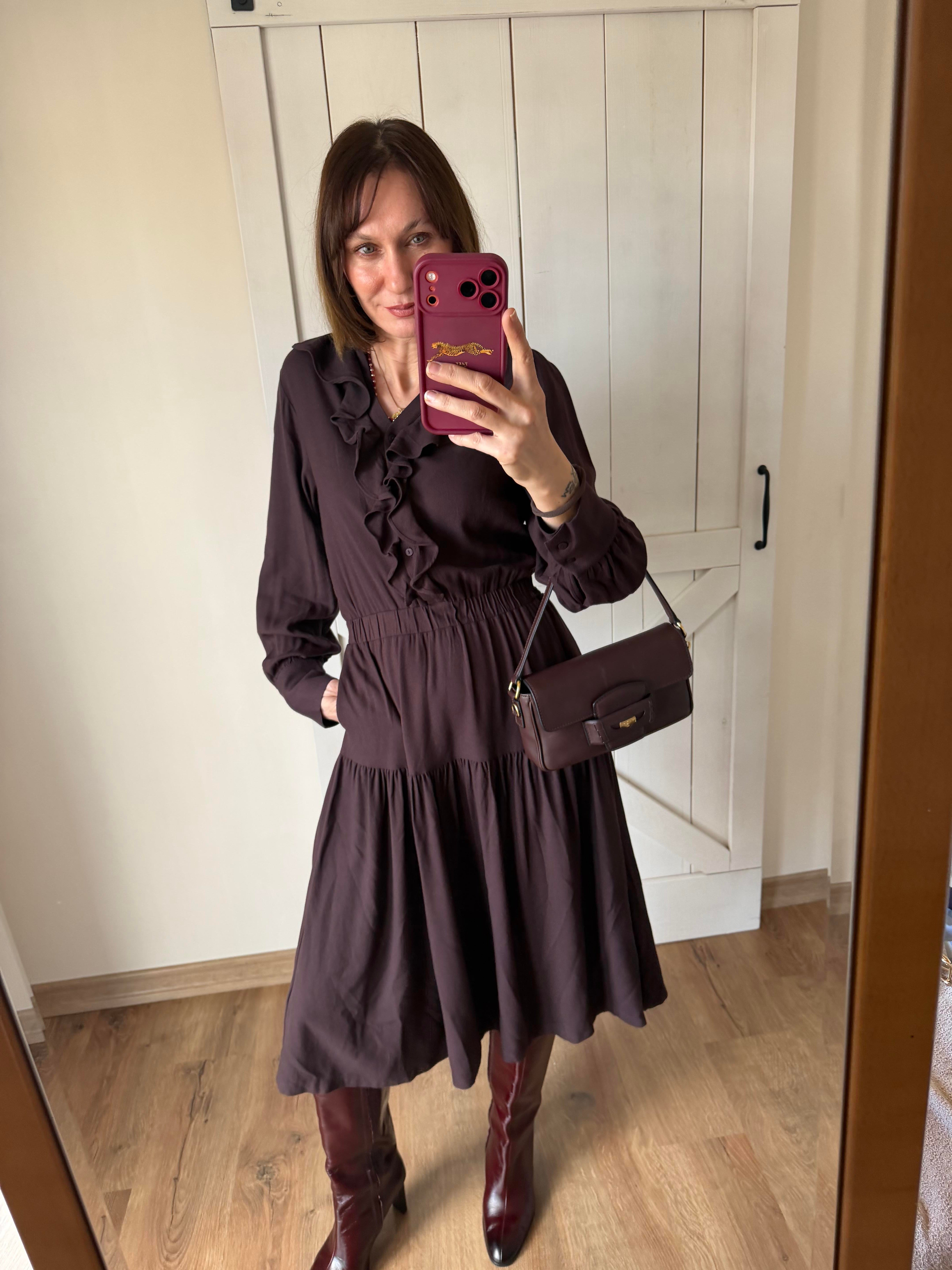 Massi Fırfırlı Elbise