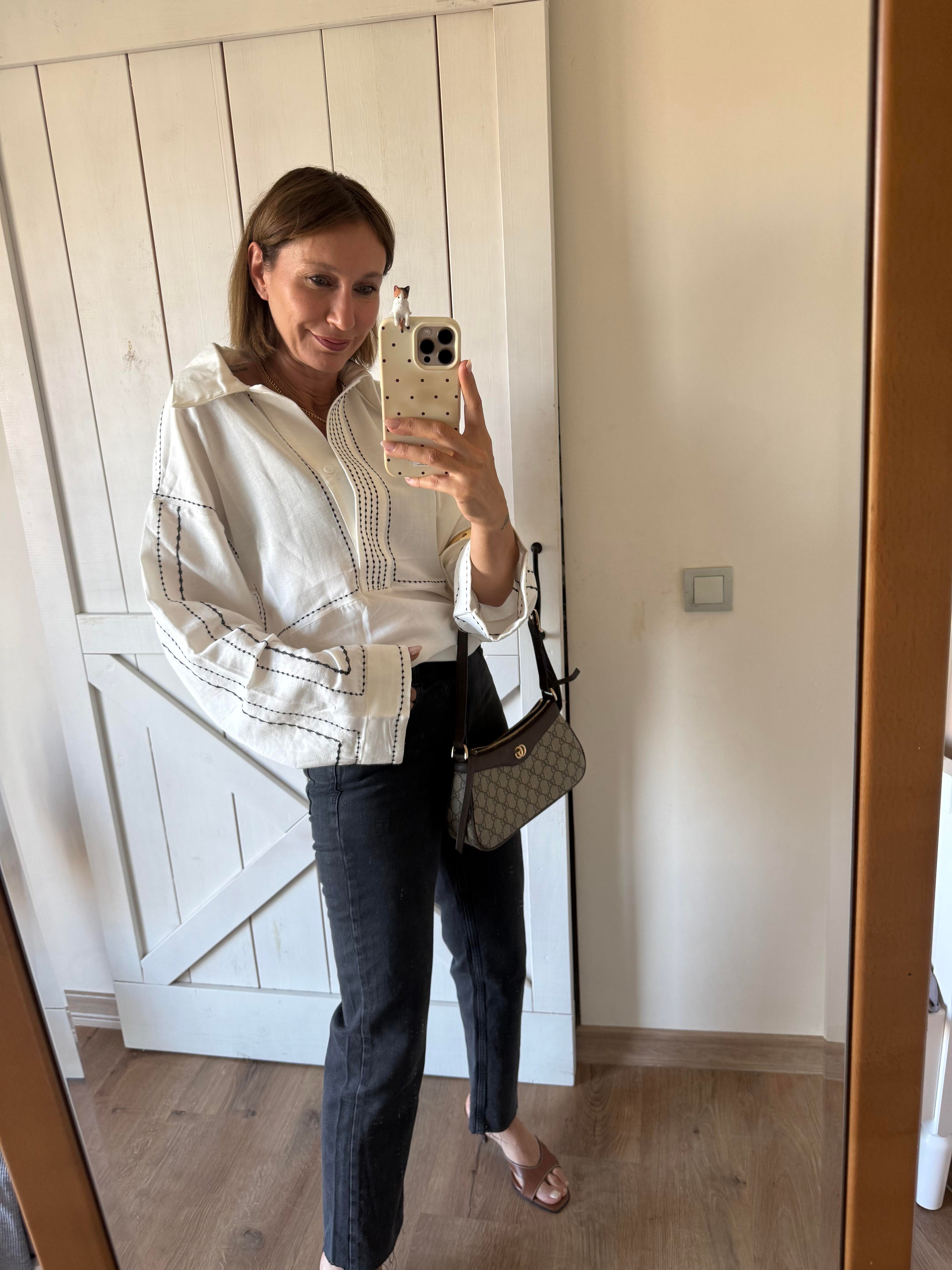 Massi Kontrast Şeritli Gömlek