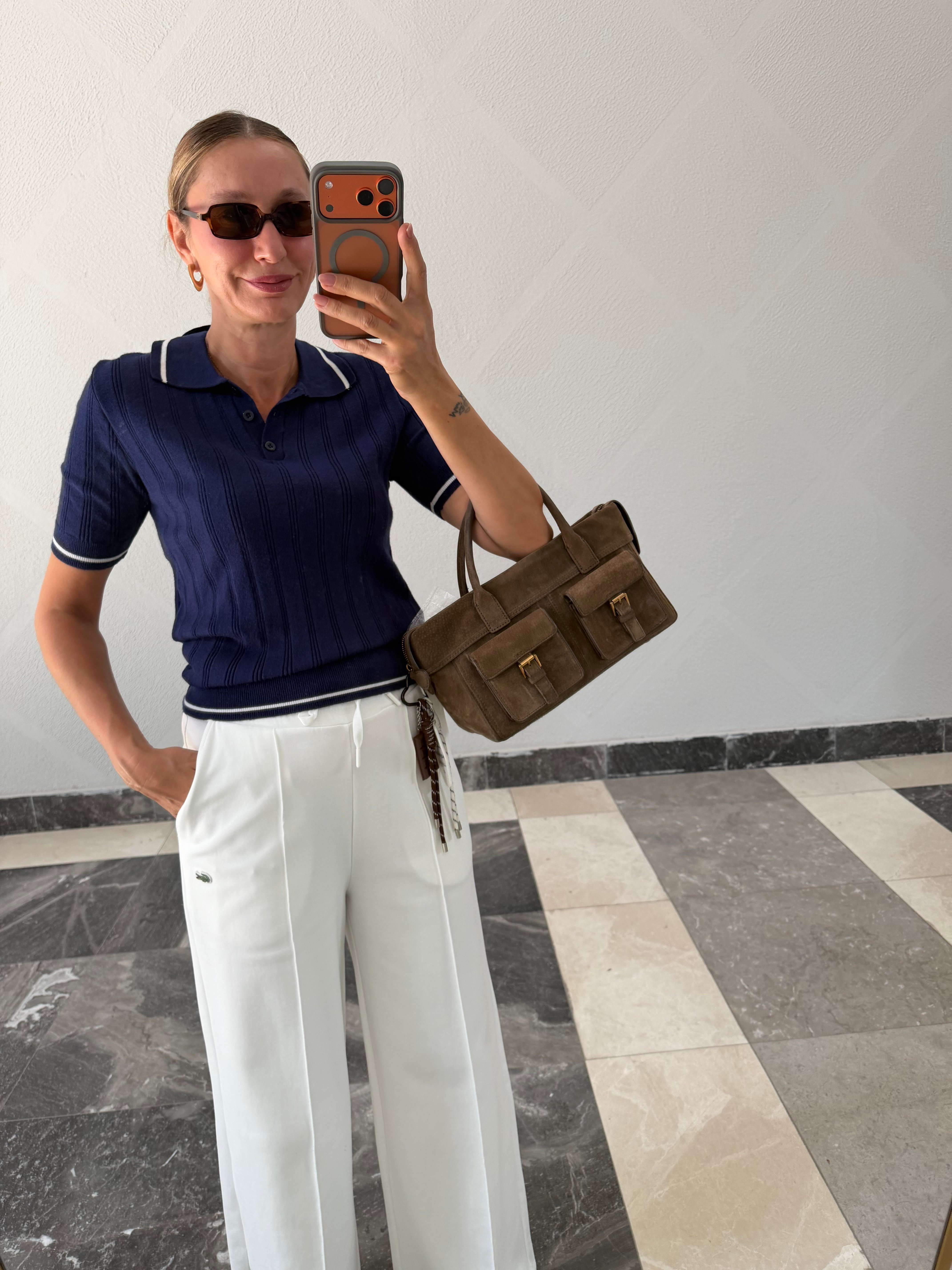 Massi Lacivert Polo Yaka Triki Tshirt