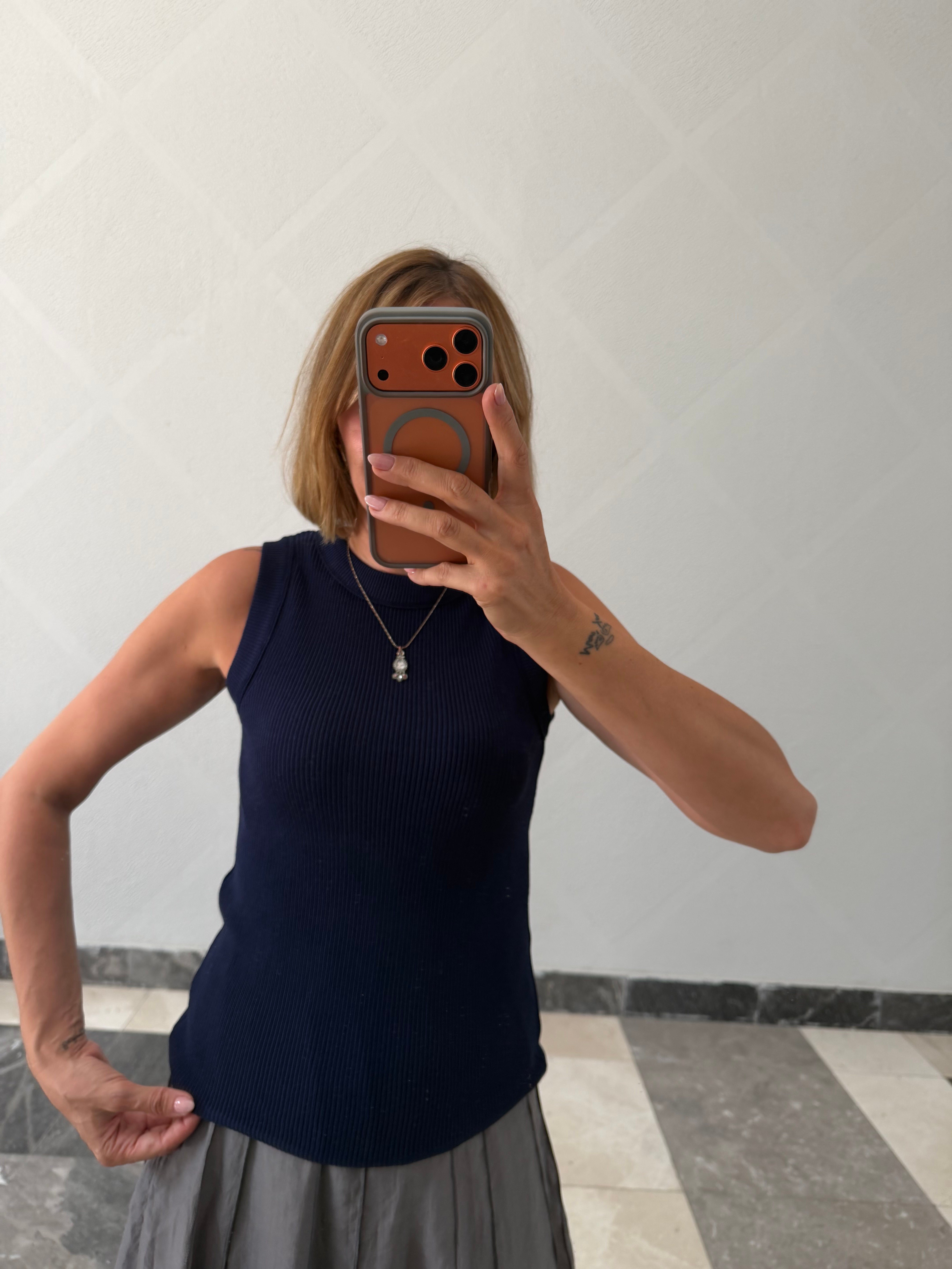 Massi Lacivert Triko Atlet