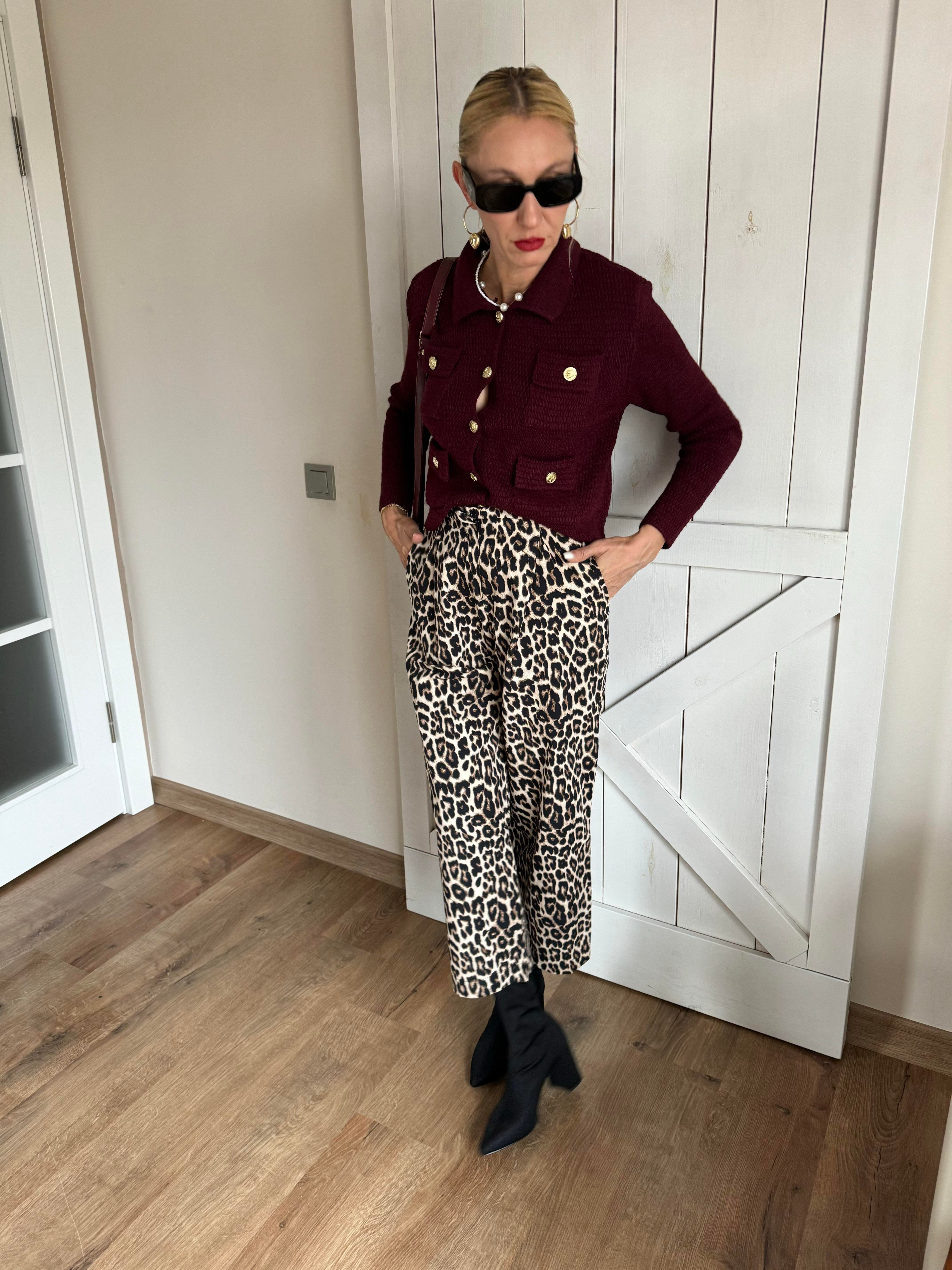 Md Leopar Kumaş Pantolon