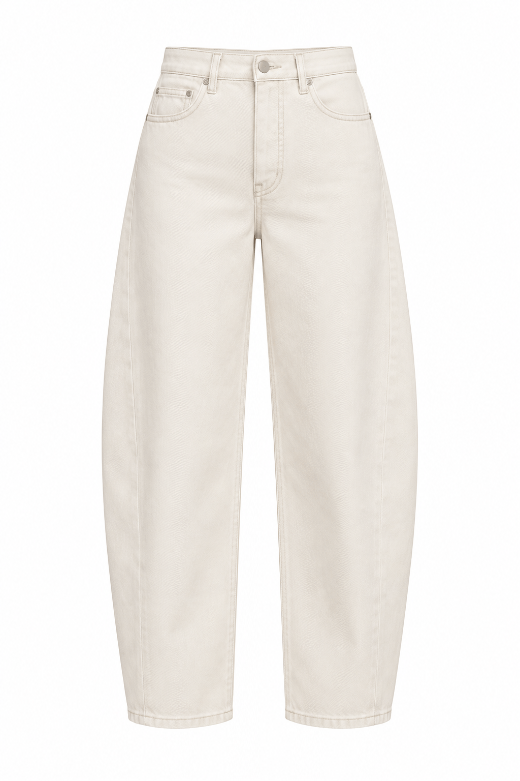 Mint Ekru Cream Barrel Lean Jean