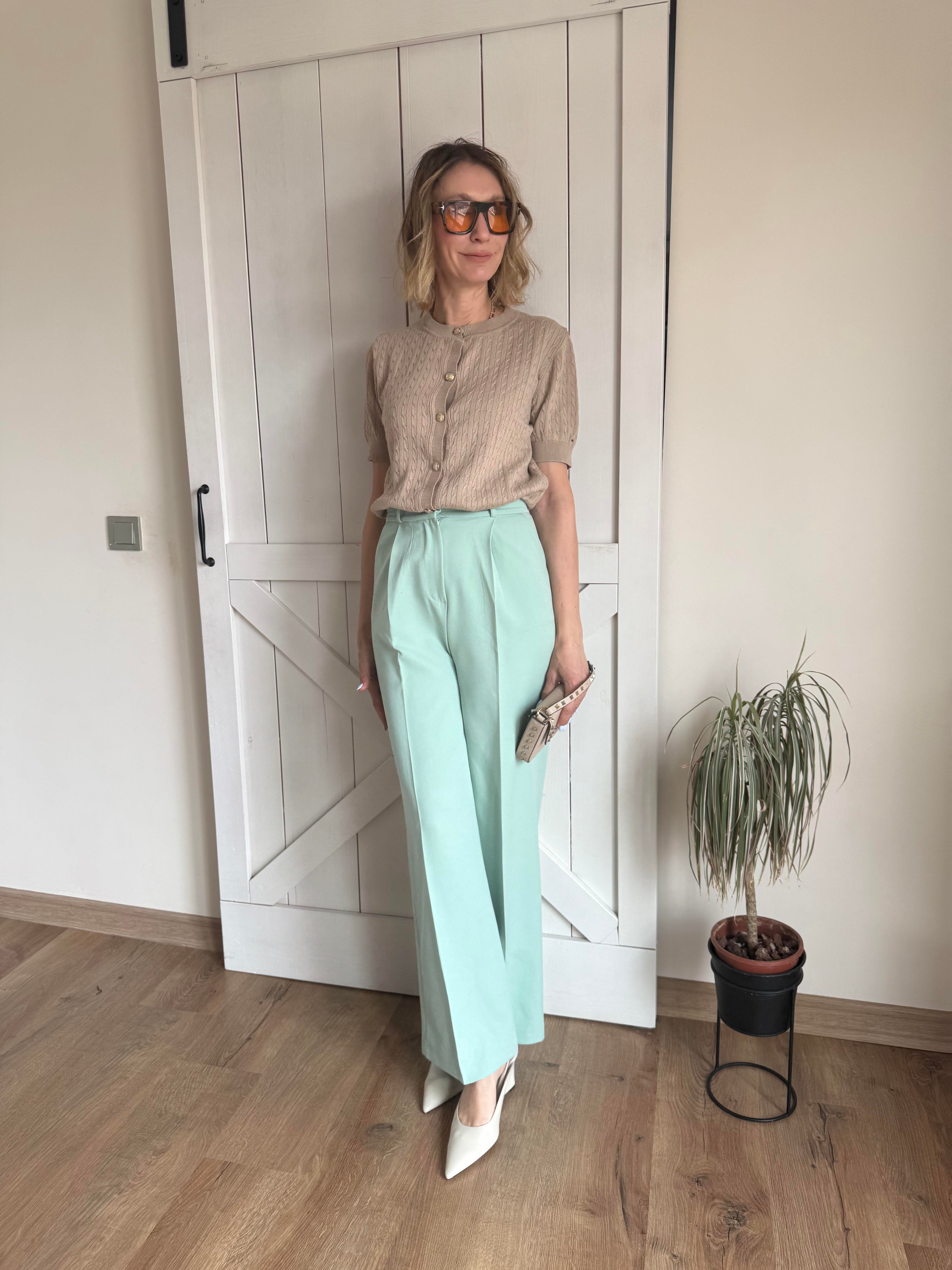 Mint Yeşili Palazzo Pantolon