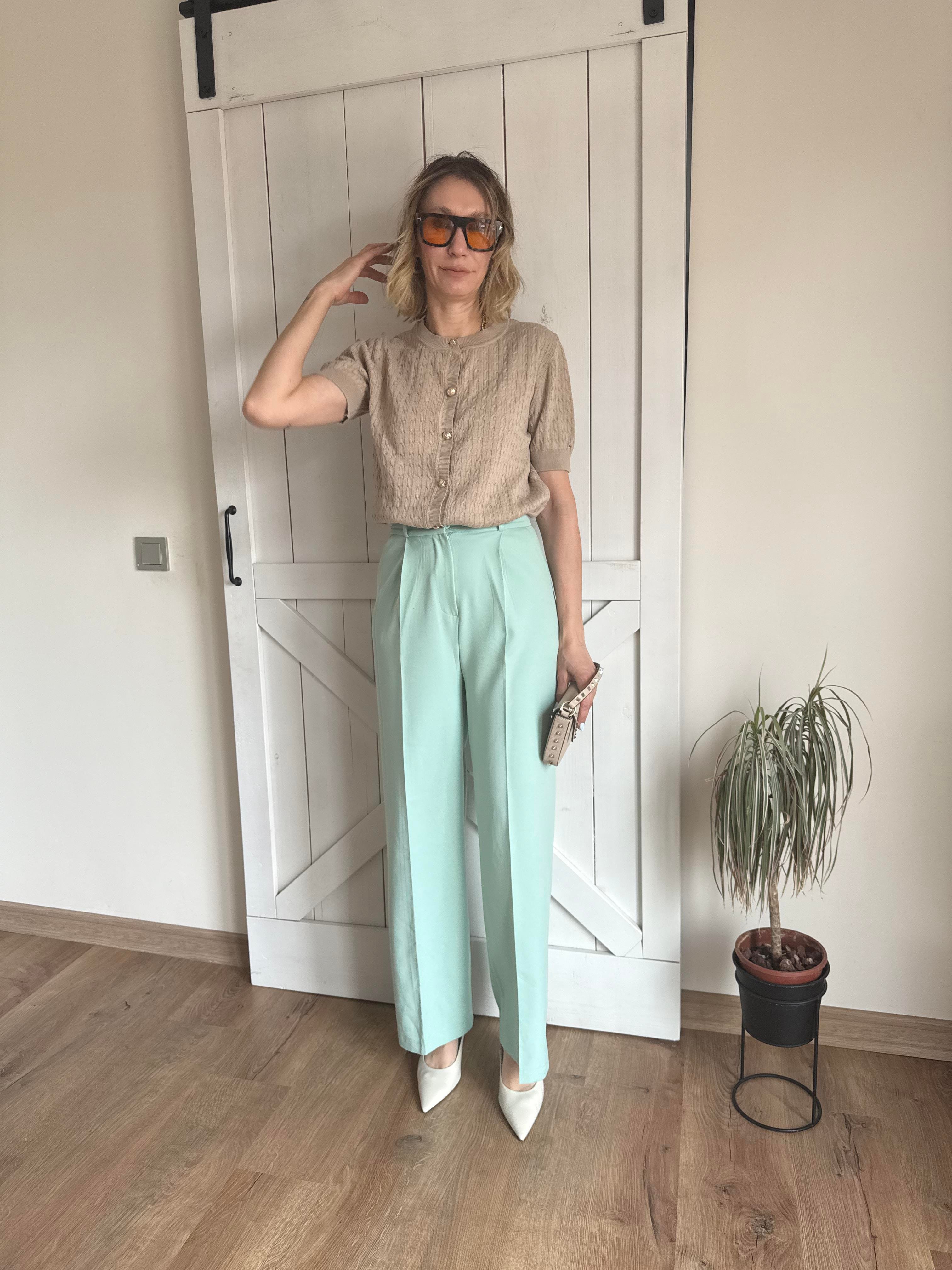 Mint Yeşili Palazzo Pantolon