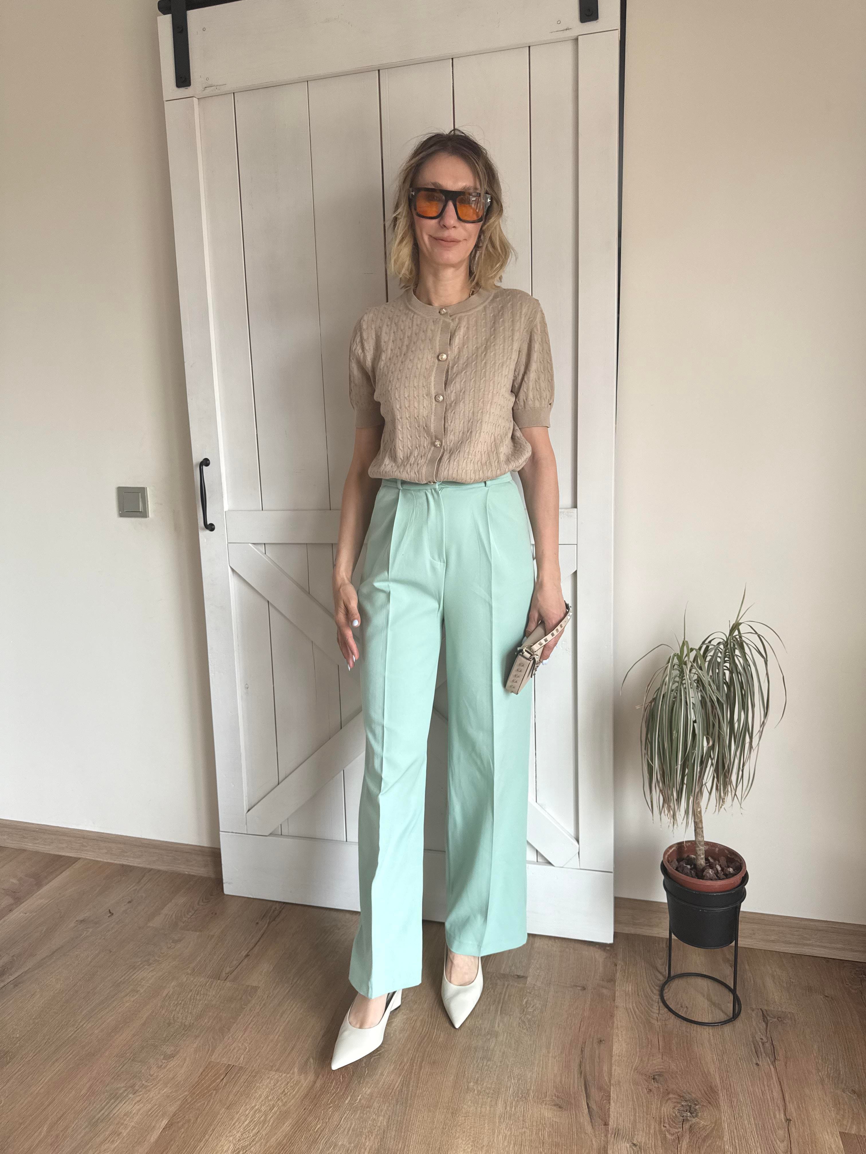 Mint Yeşili Palazzo Pantolon