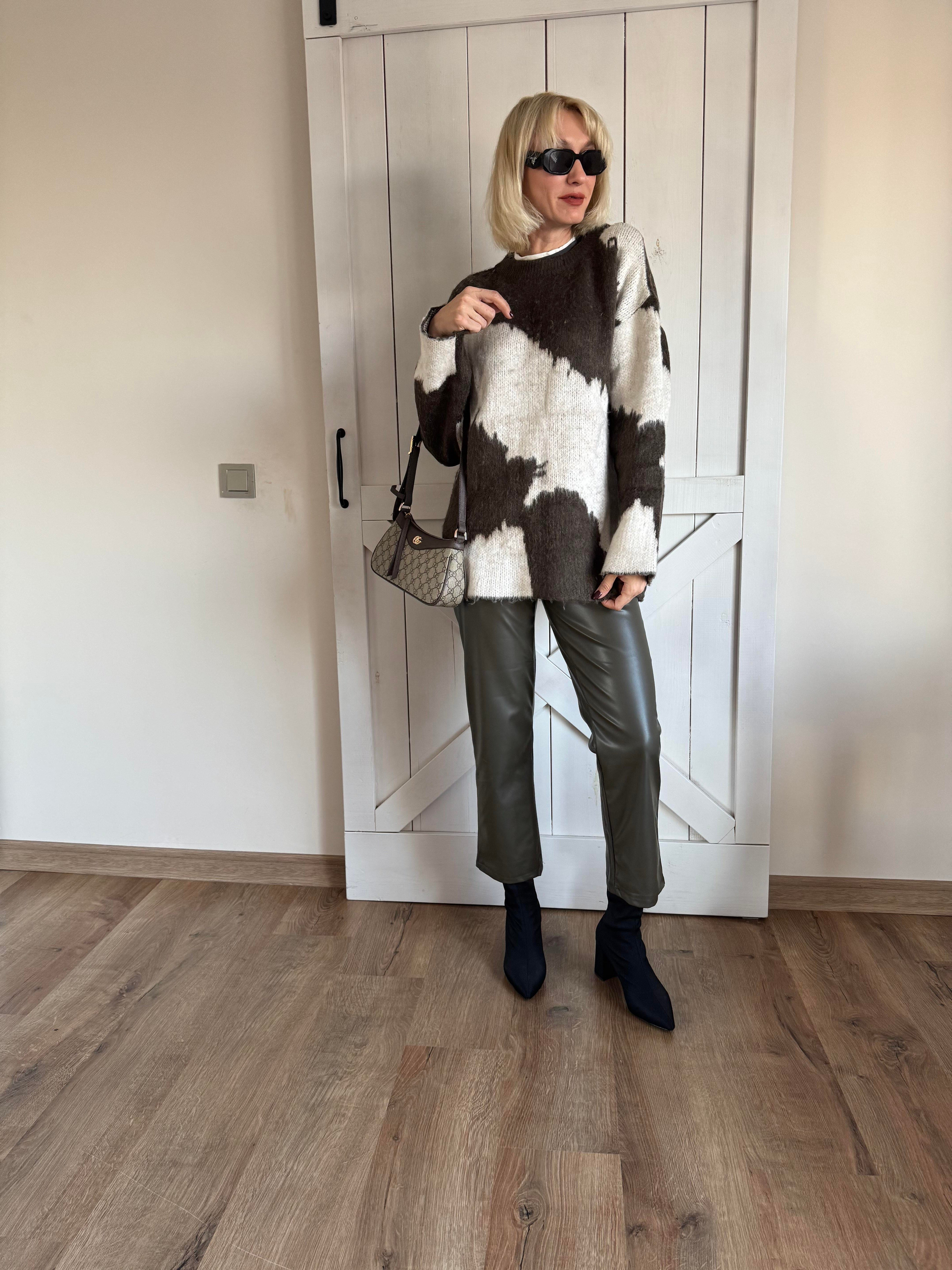 Mng Deri Haki Pantolon