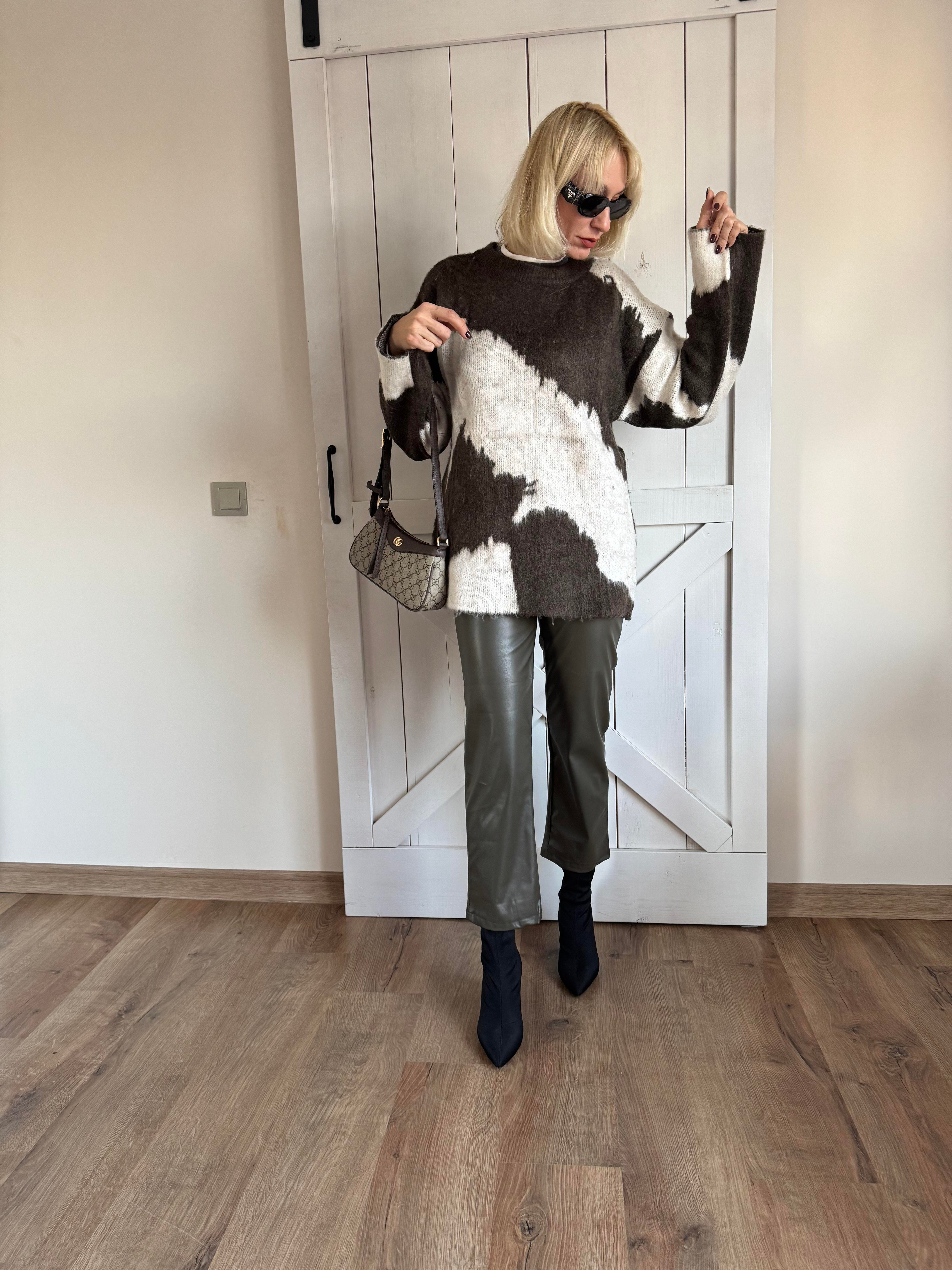 Mng Deri Haki Pantolon