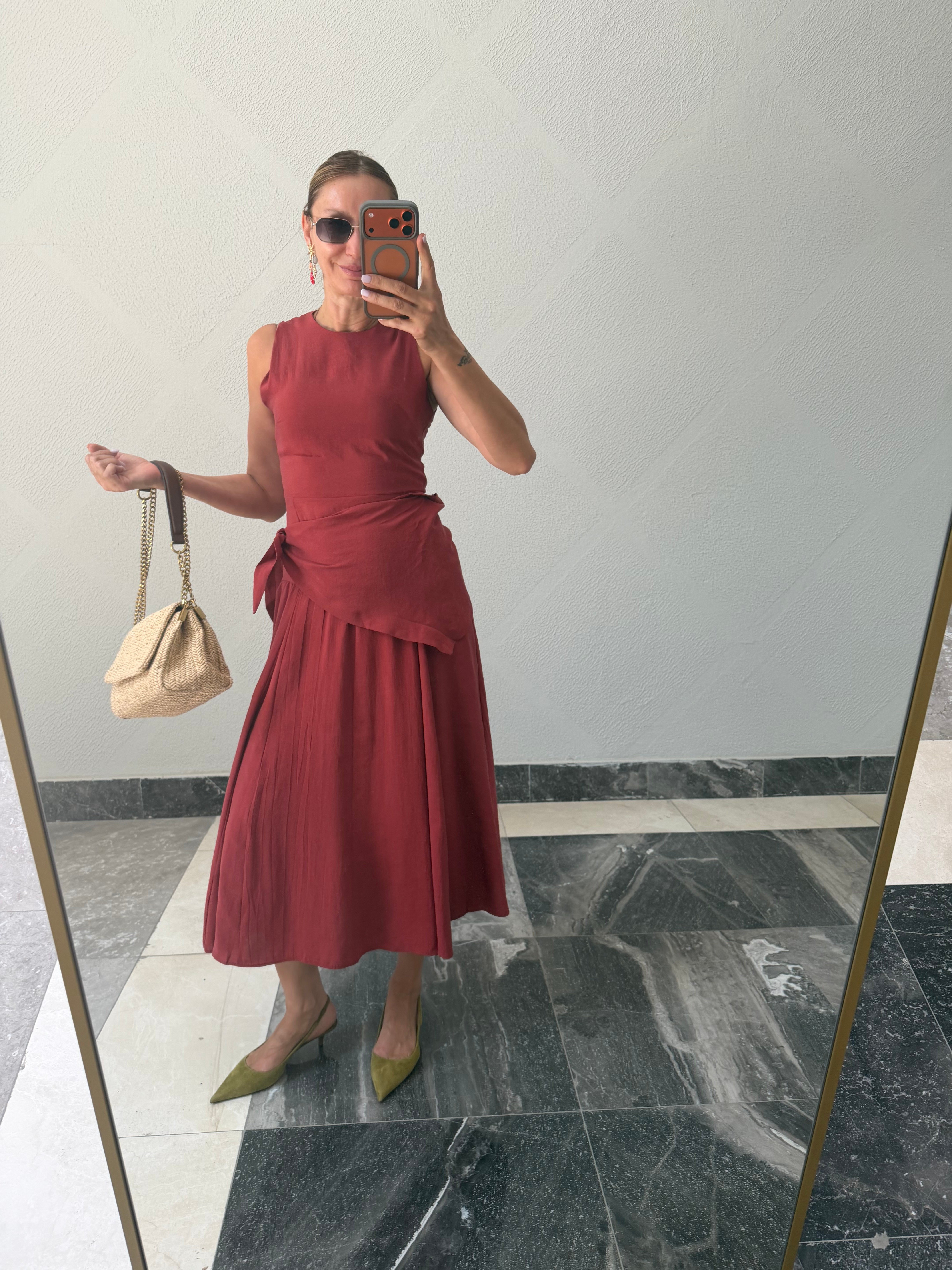Mng Downtown Kuşaklı Elbise