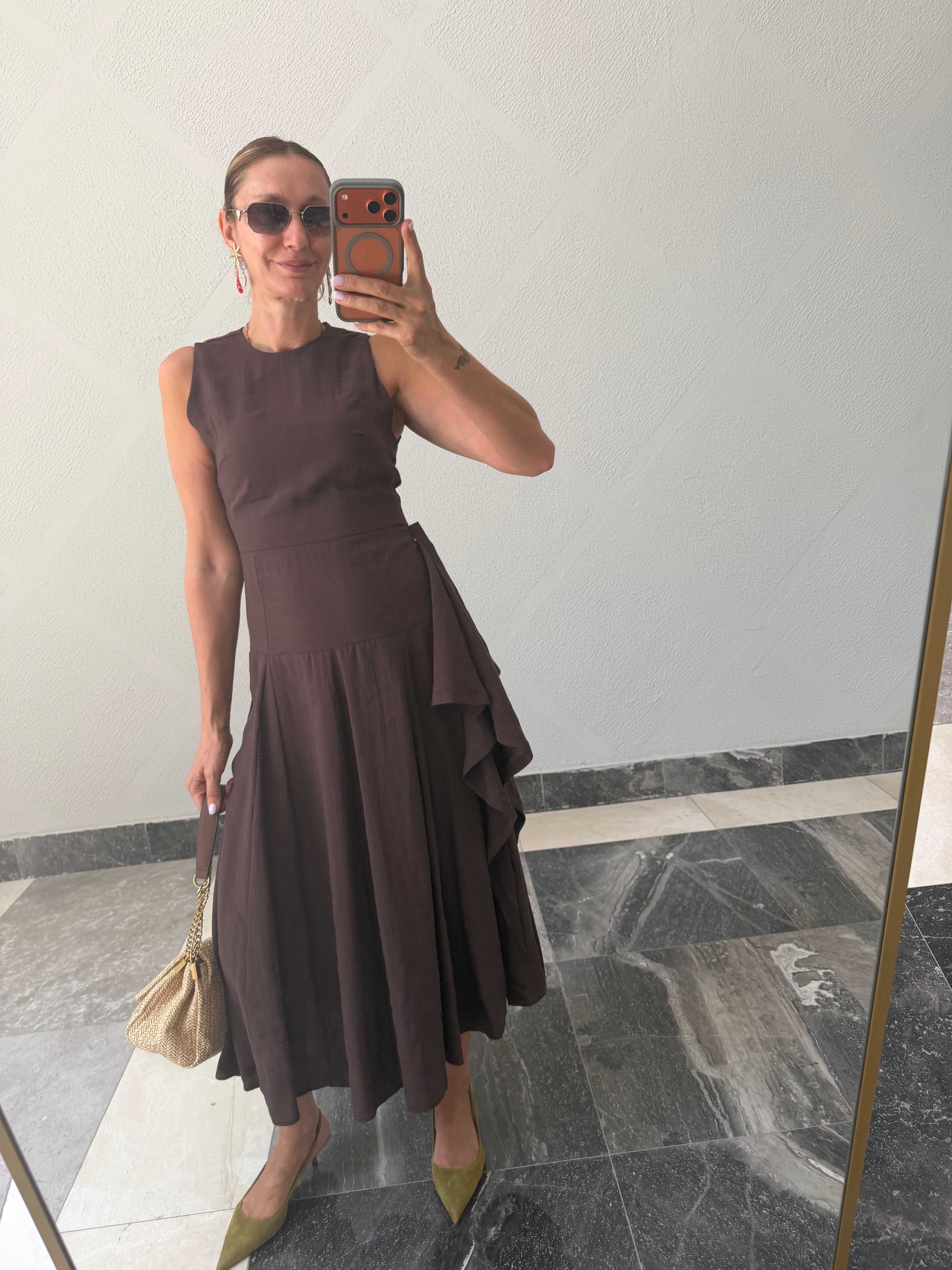 Mng Kahve Downtown Kuşaklı Elbise