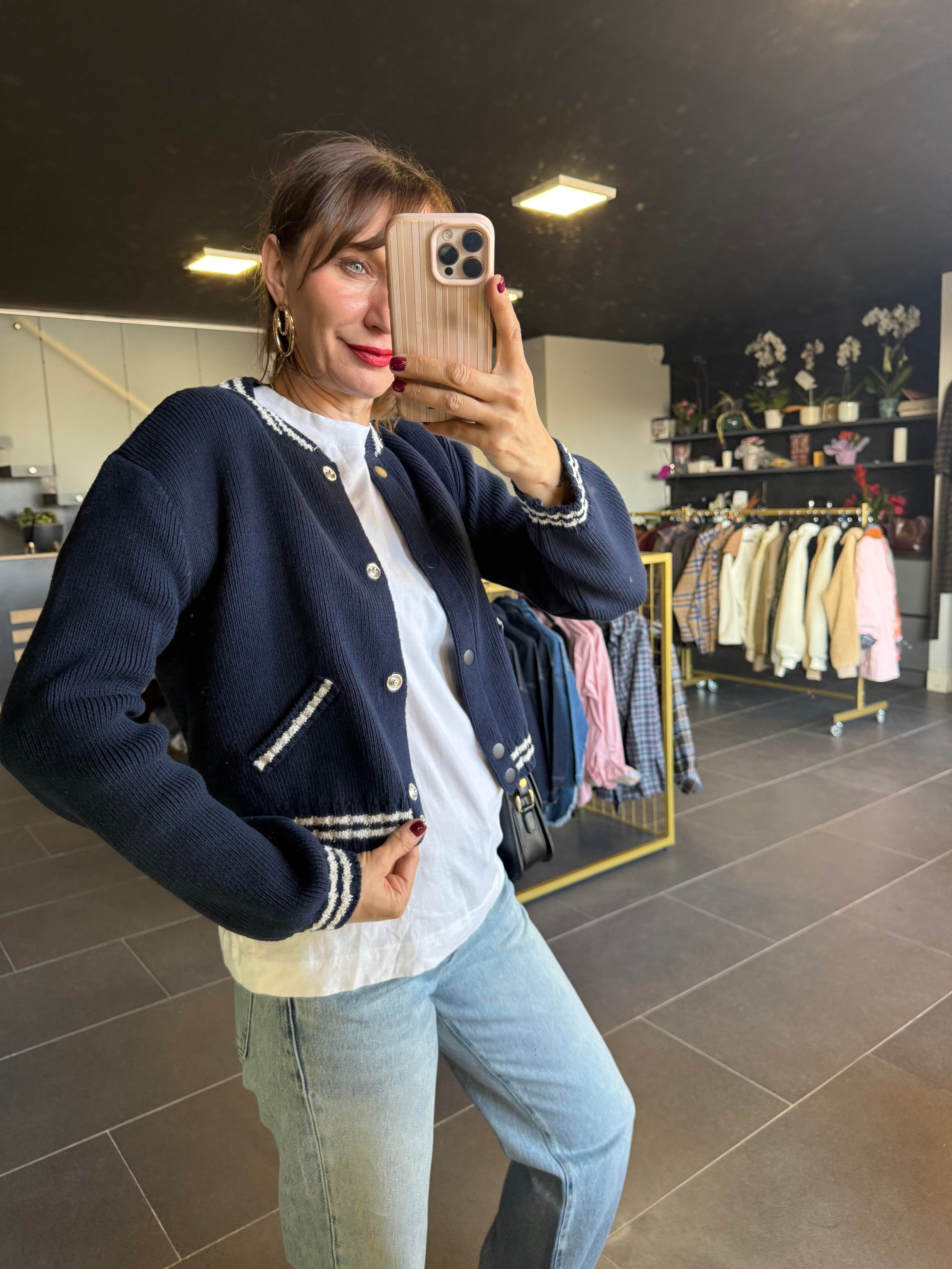 Mng Mavi Triko Hırka