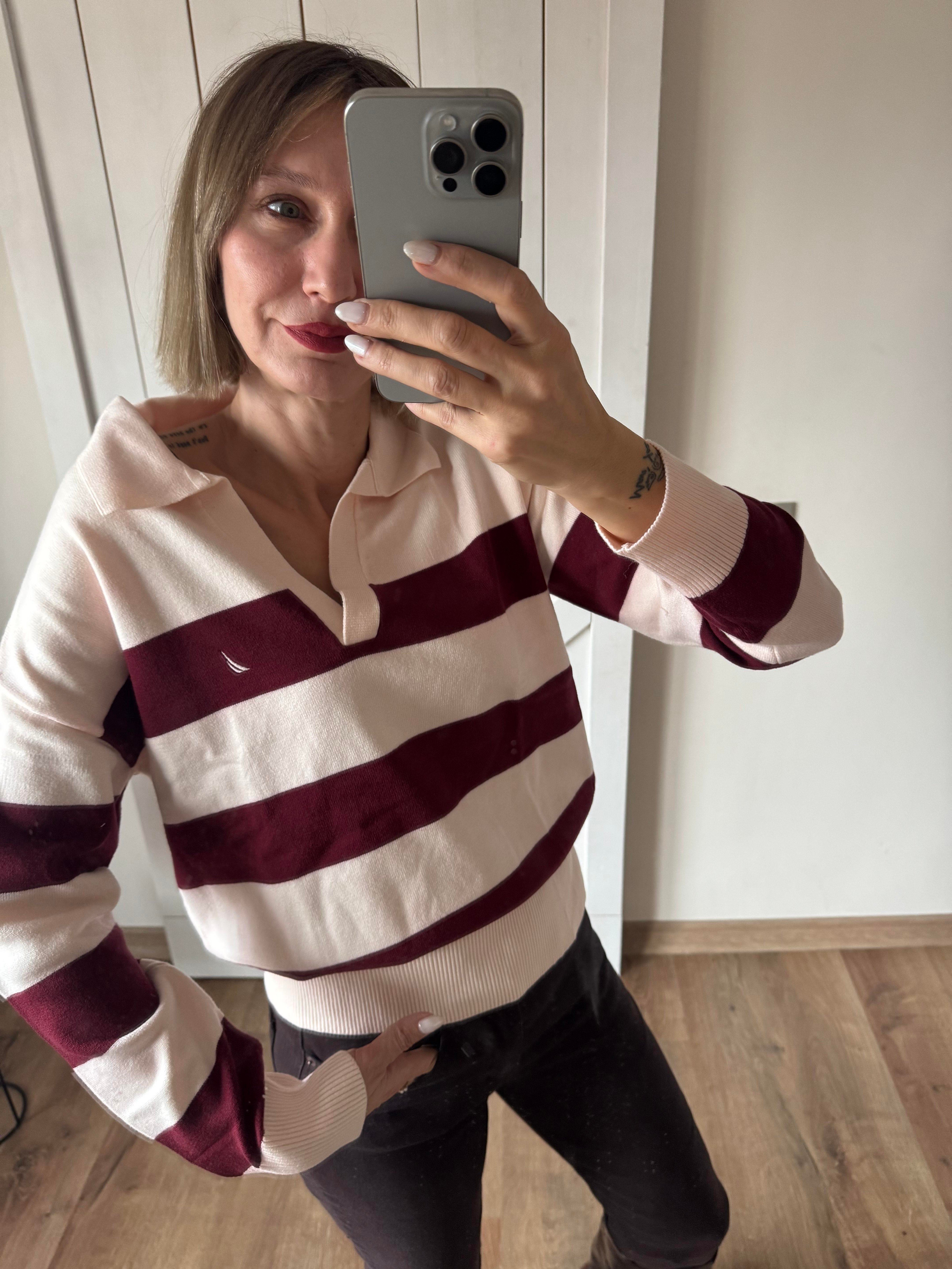 Nc Çizgili Polo Yaka