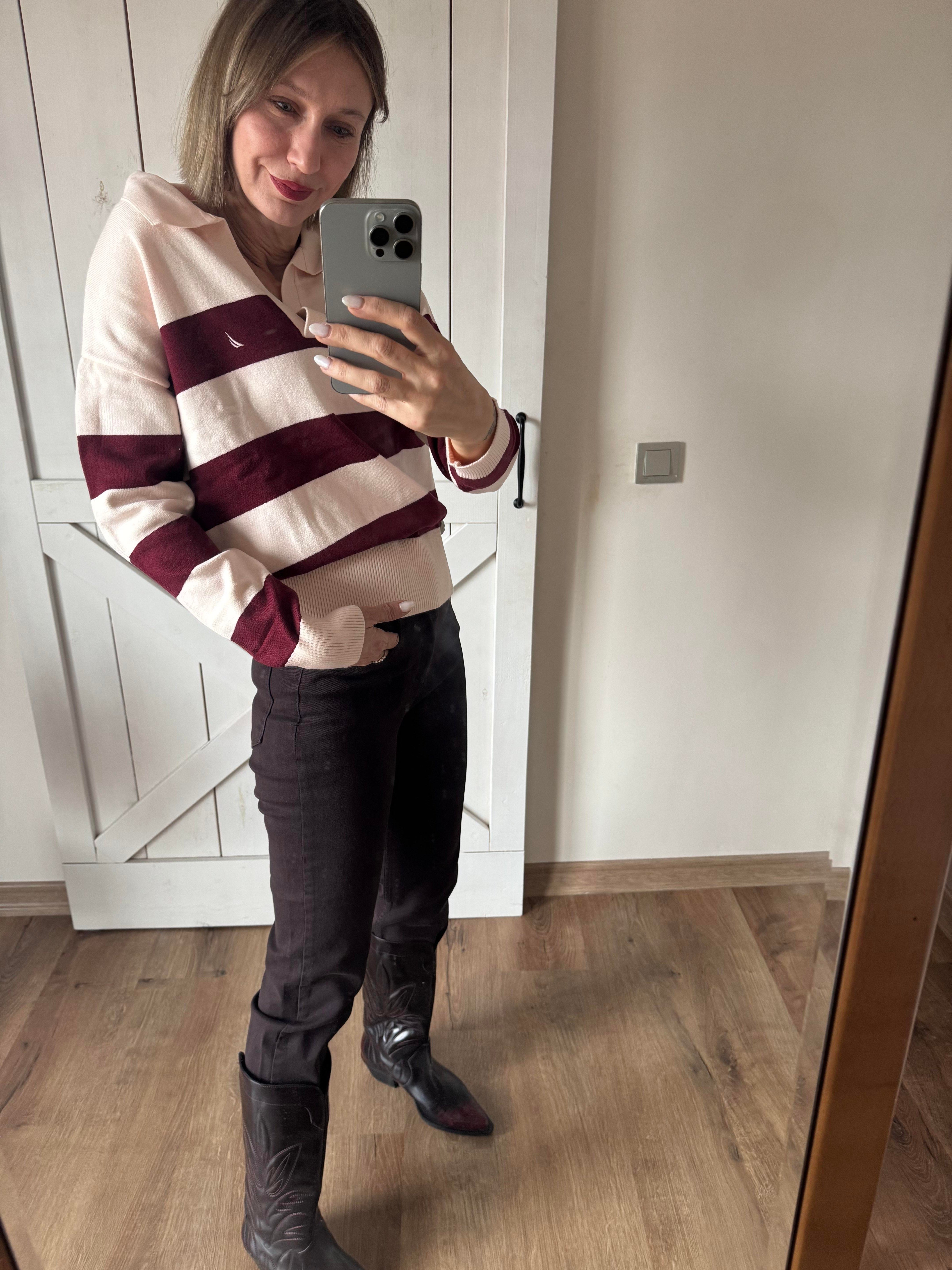 Nc Çizgili Polo Yaka