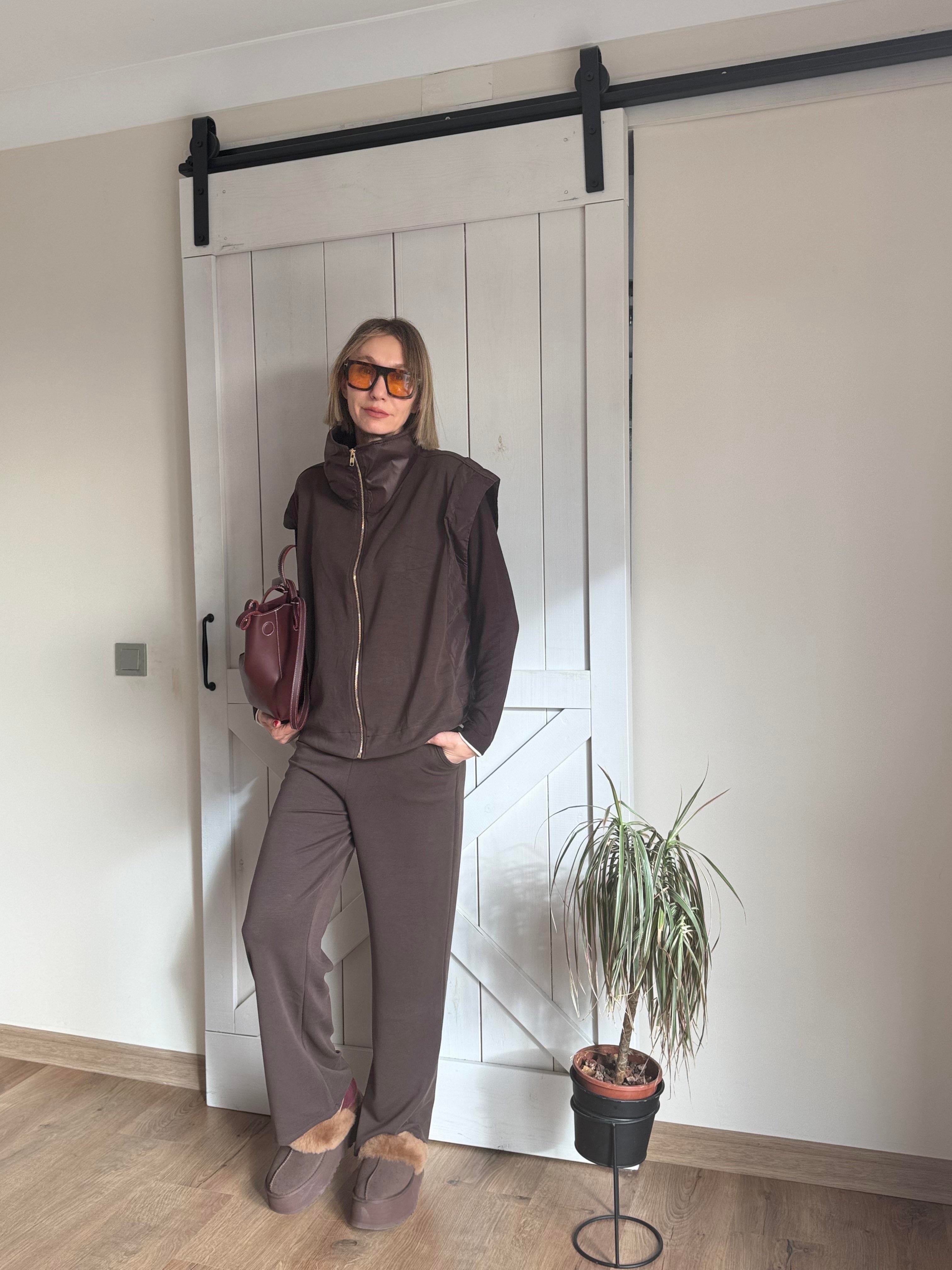 Orj Marka Kahve Eşofman Takım