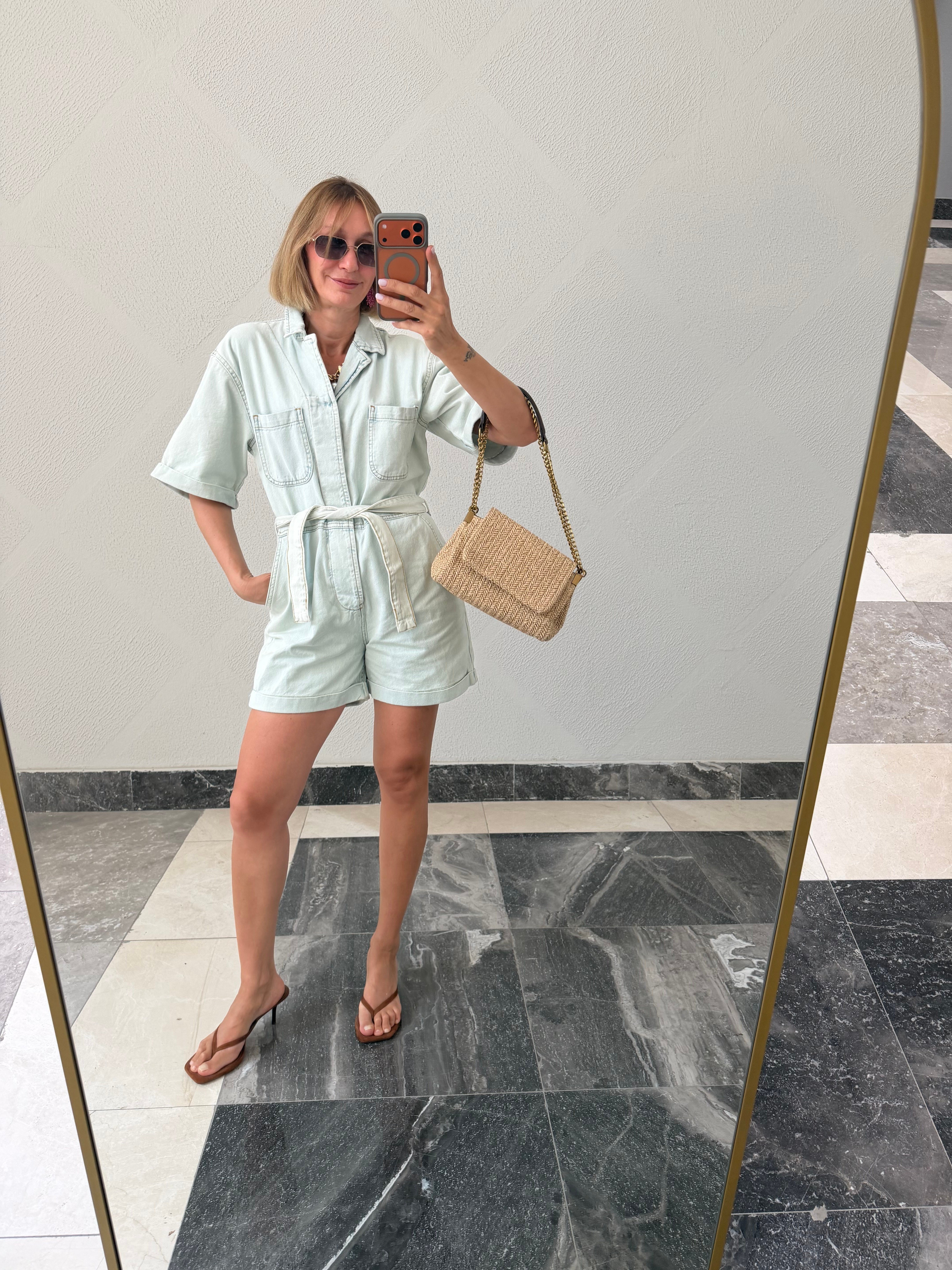 Orjinal Marka Denim Tulum