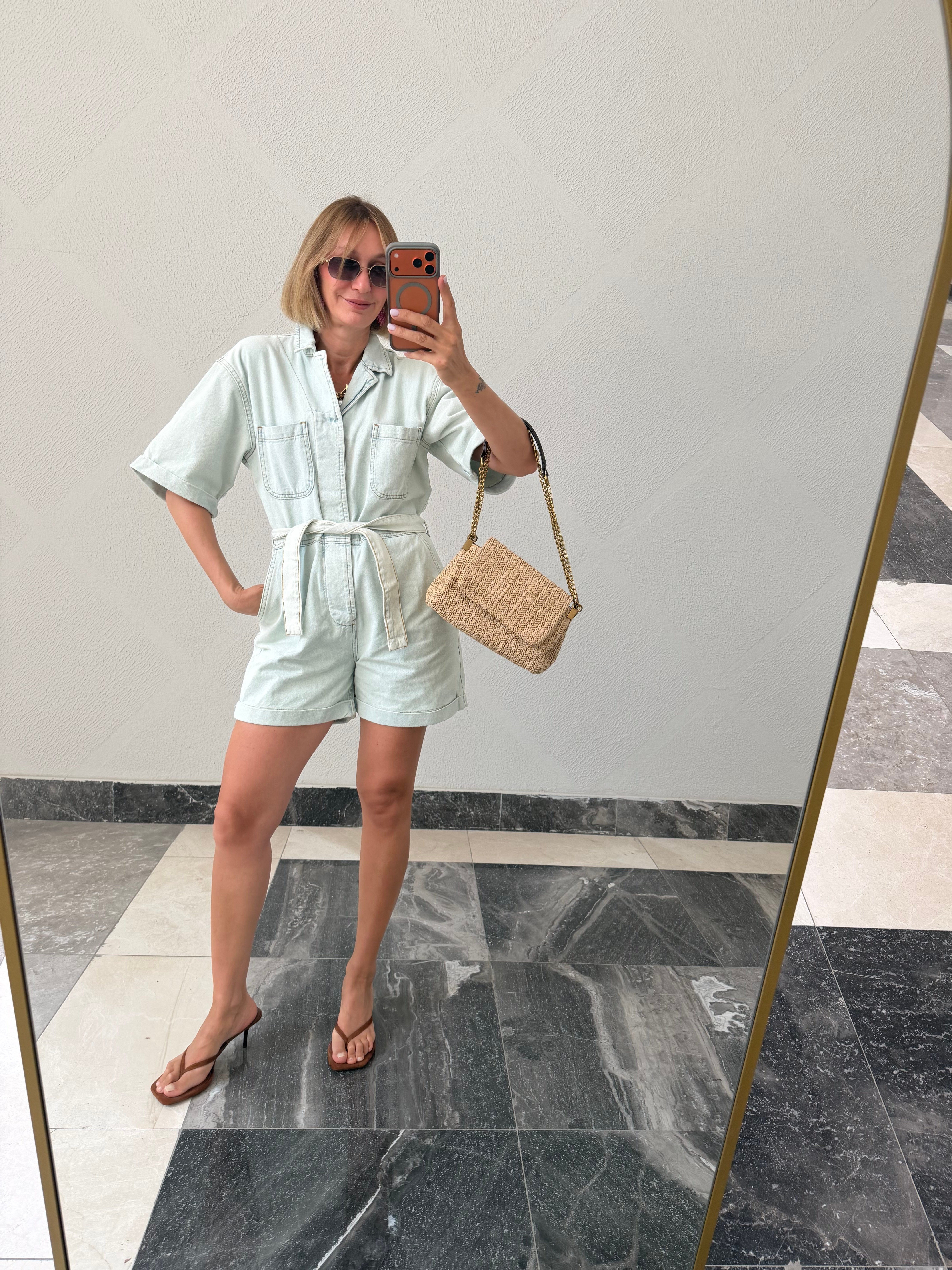 Orjinal Marka Denim Tulum