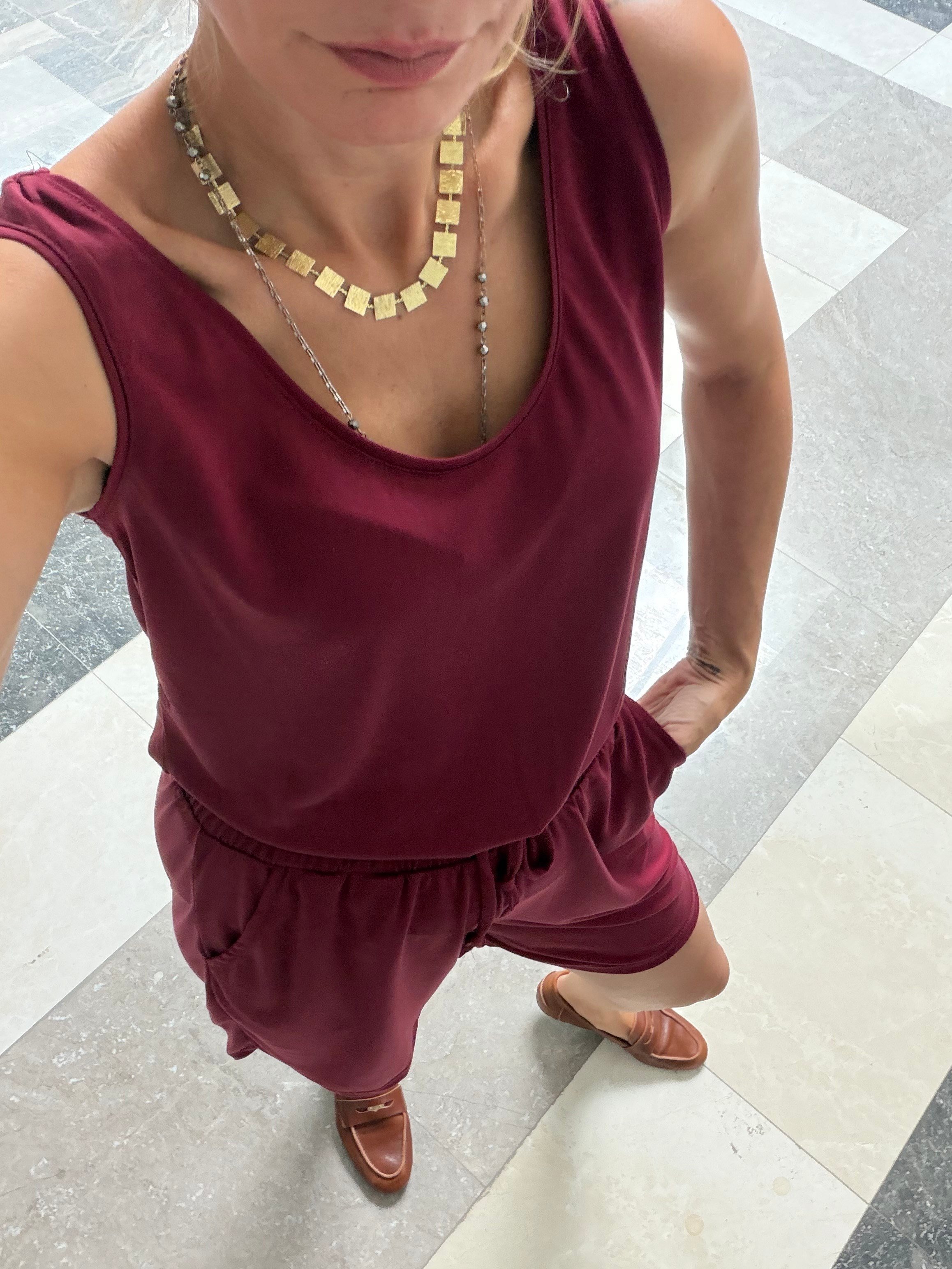 Oyş Bordo Modal Askılı Şort Takım