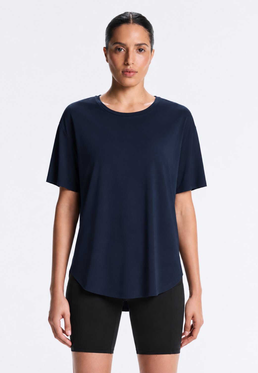Oyş  Etek Ucu Dalgalı Koyu Laci Tshirt