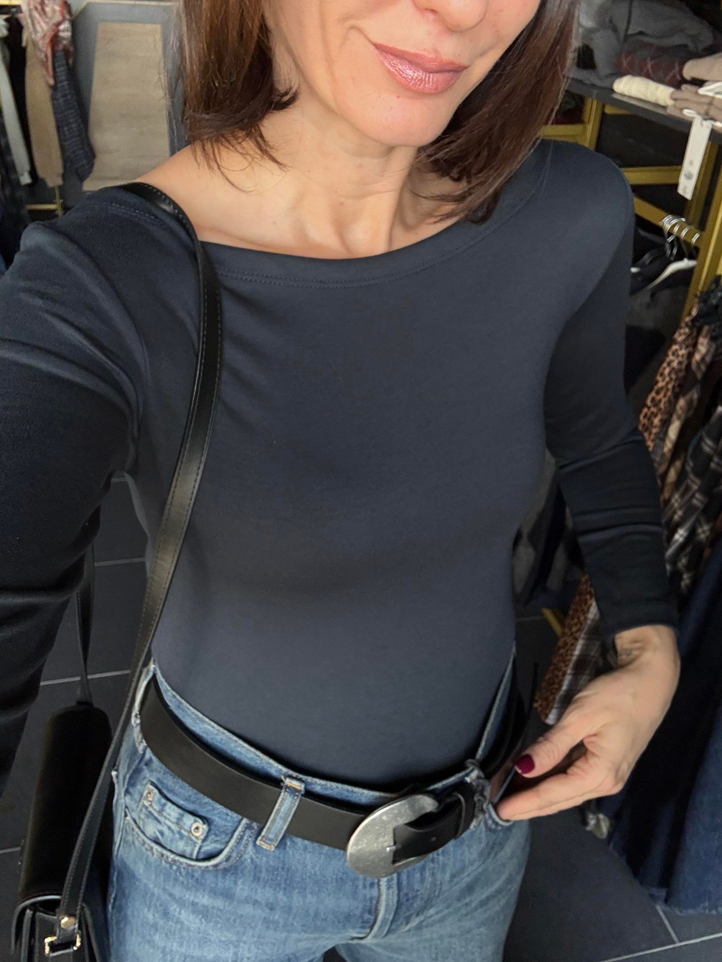 Oyş Füme Kayık Yaka Modal Basic