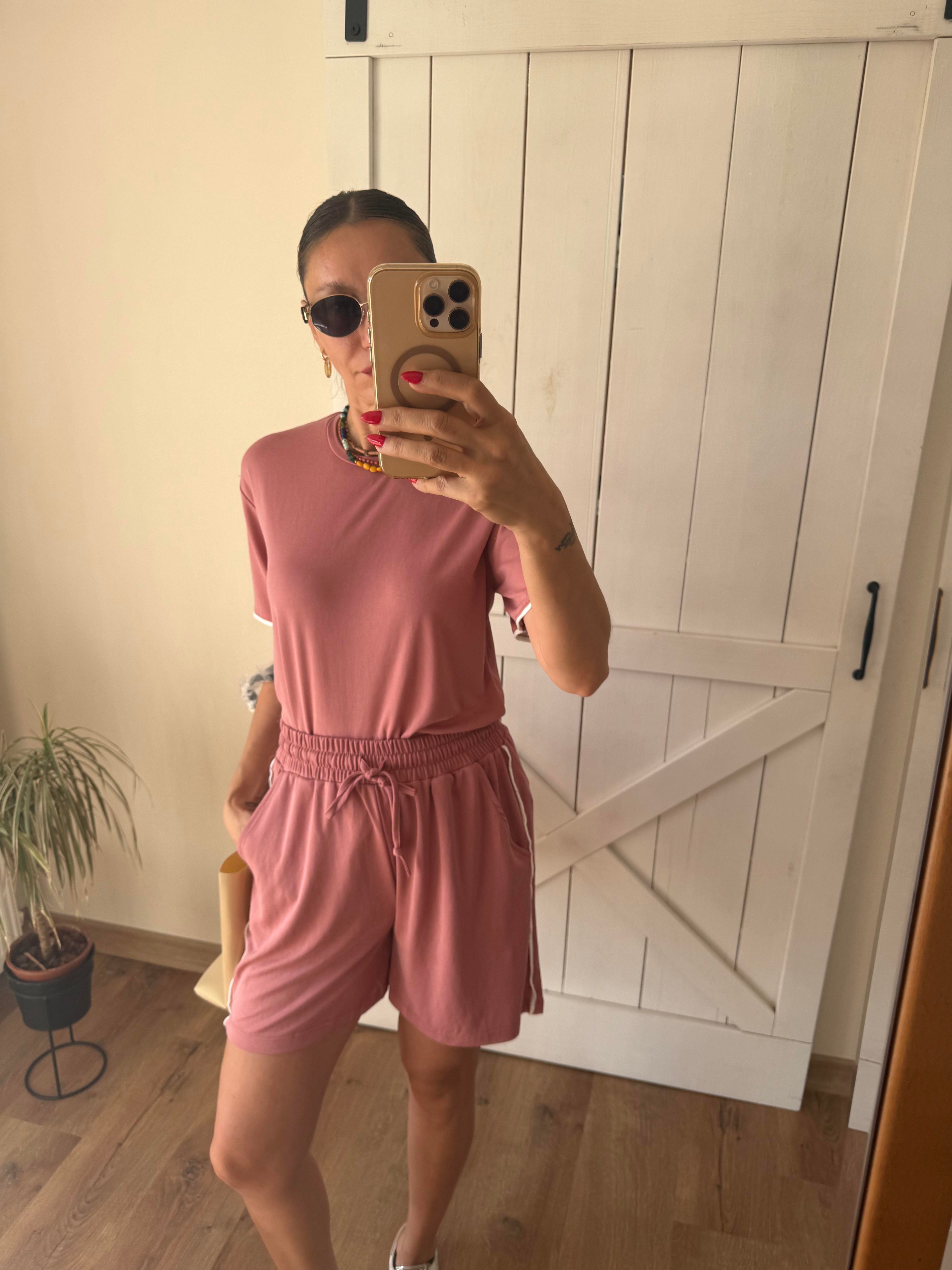 Oyş Nar Çiçeği Şortlu Takım