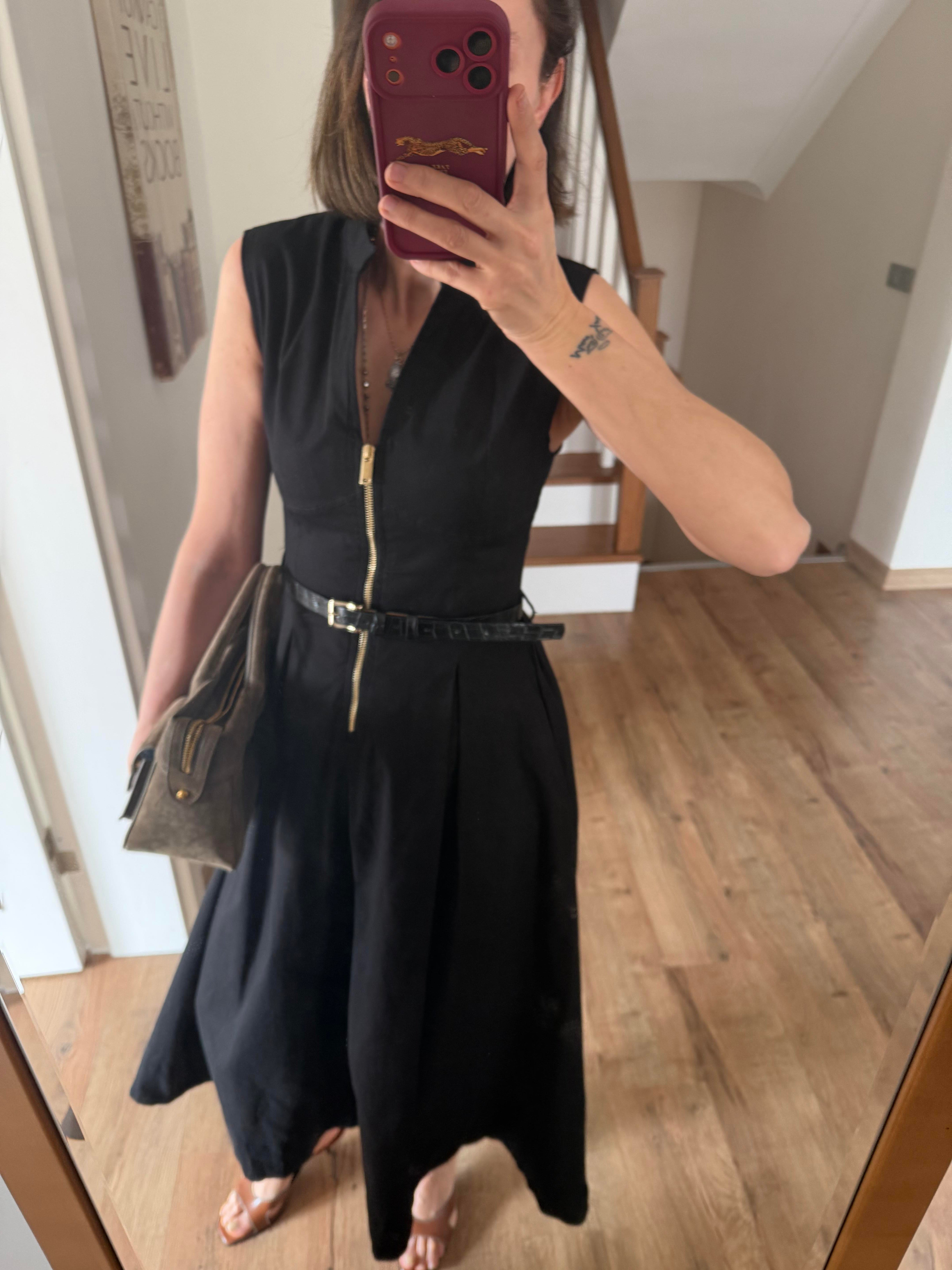 Pamuklu Gabardin Dokuma Work Prenses Elbisesi