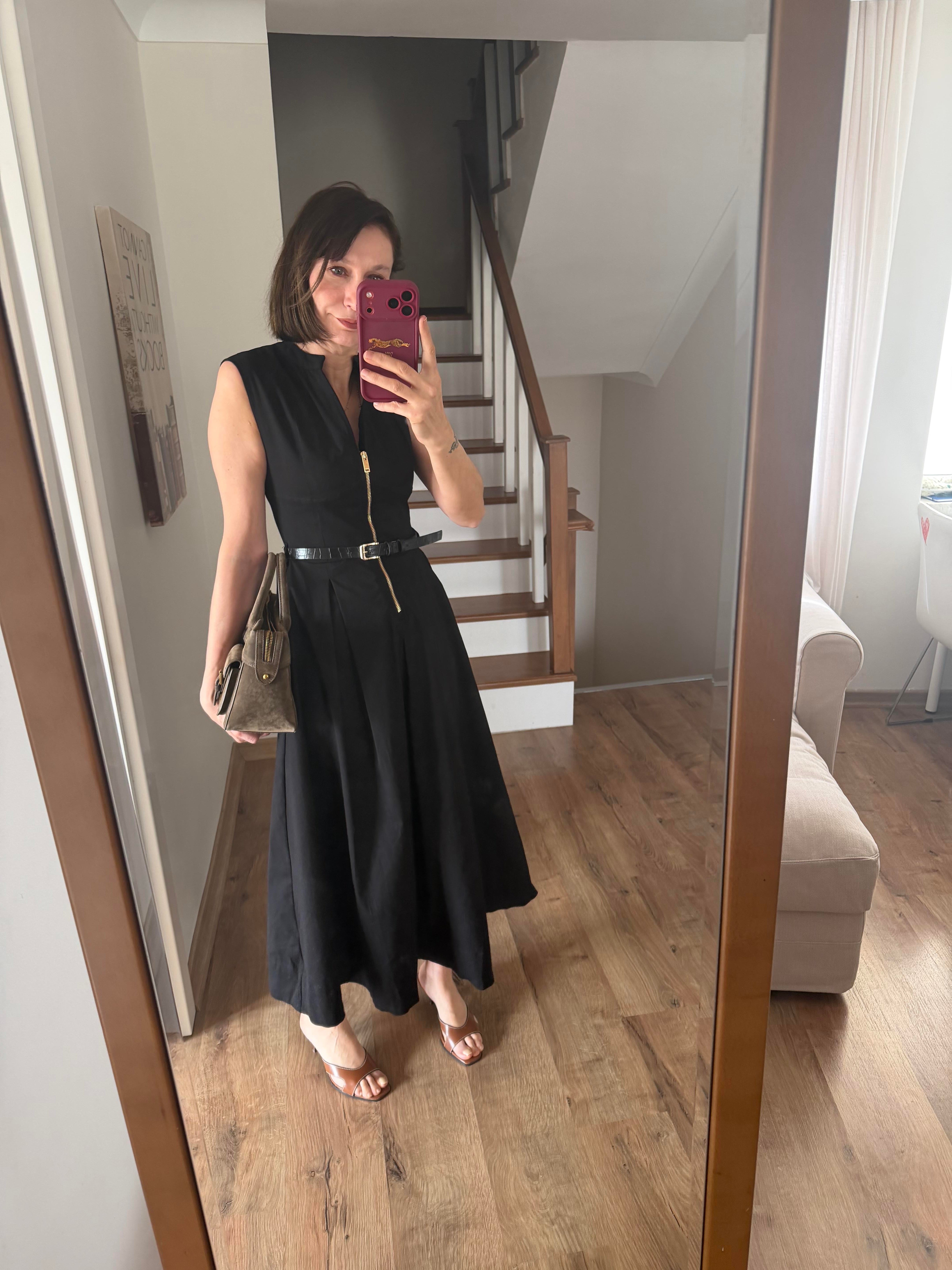 Pamuklu Gabardin Dokuma Work Prenses Elbisesi