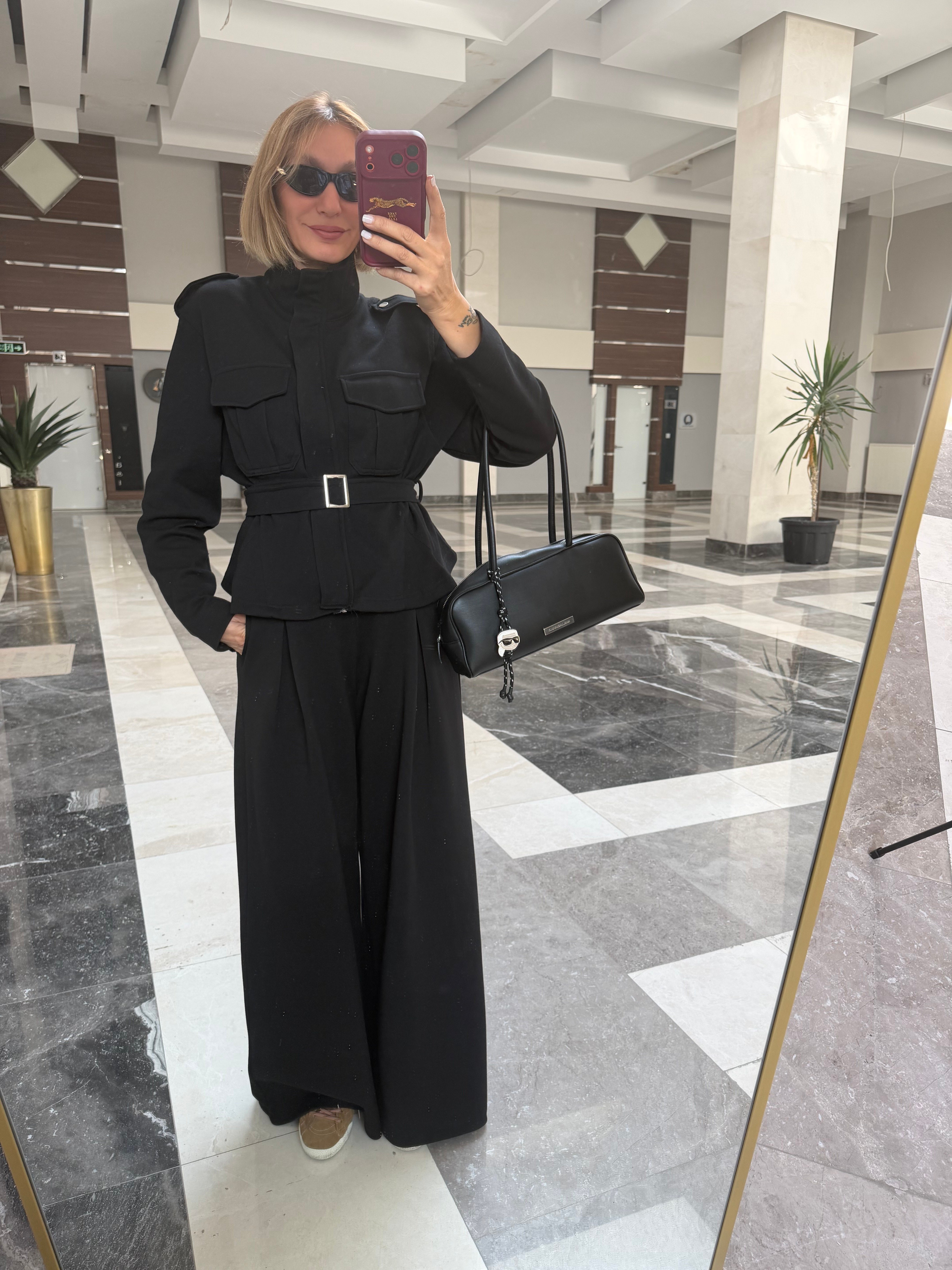 Pike Kumaş Oyş Model Premium Fermuarlı Ceket Pantolon Takım