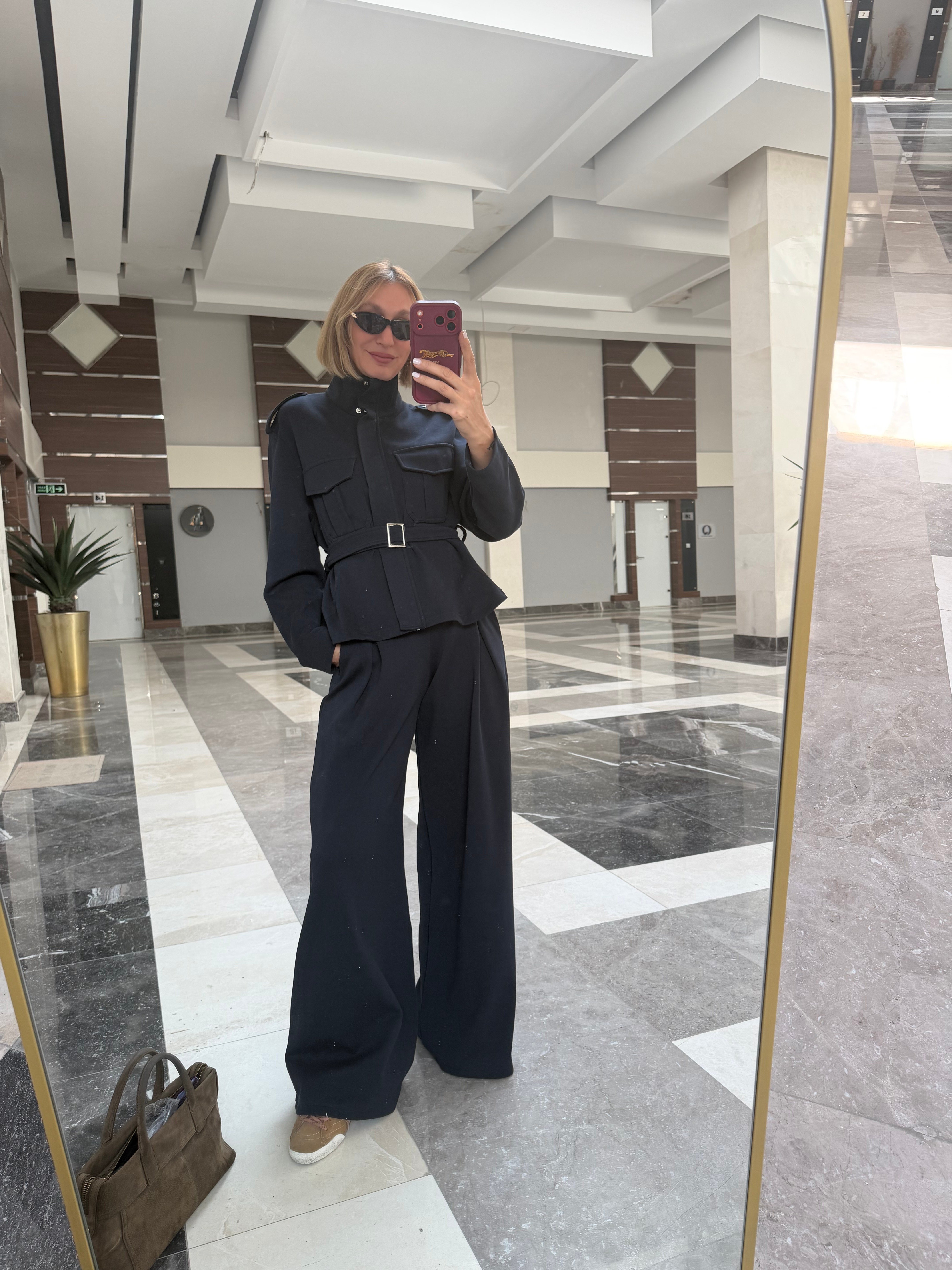 Pike Lacivert Kumaş Oyş Model Premium Fermuarlı Ceket Pantolon Takım