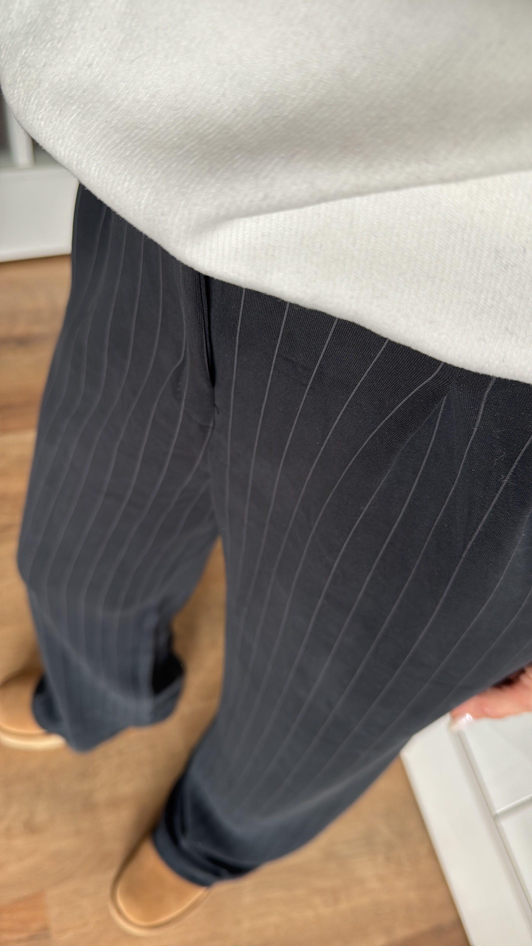 Pileli Çizgili Palazzo