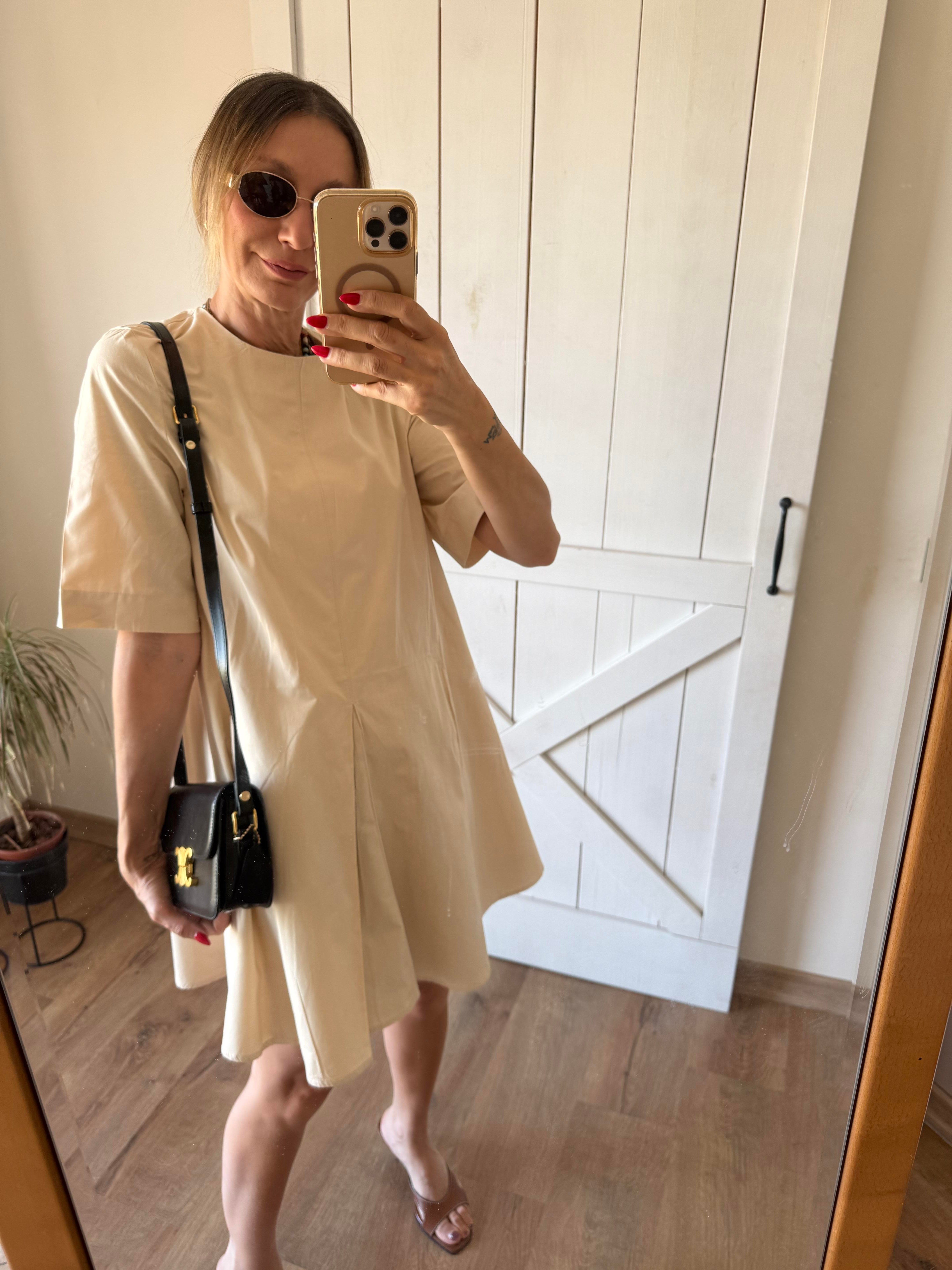 Pilisli Pamuklu Mini Elbise