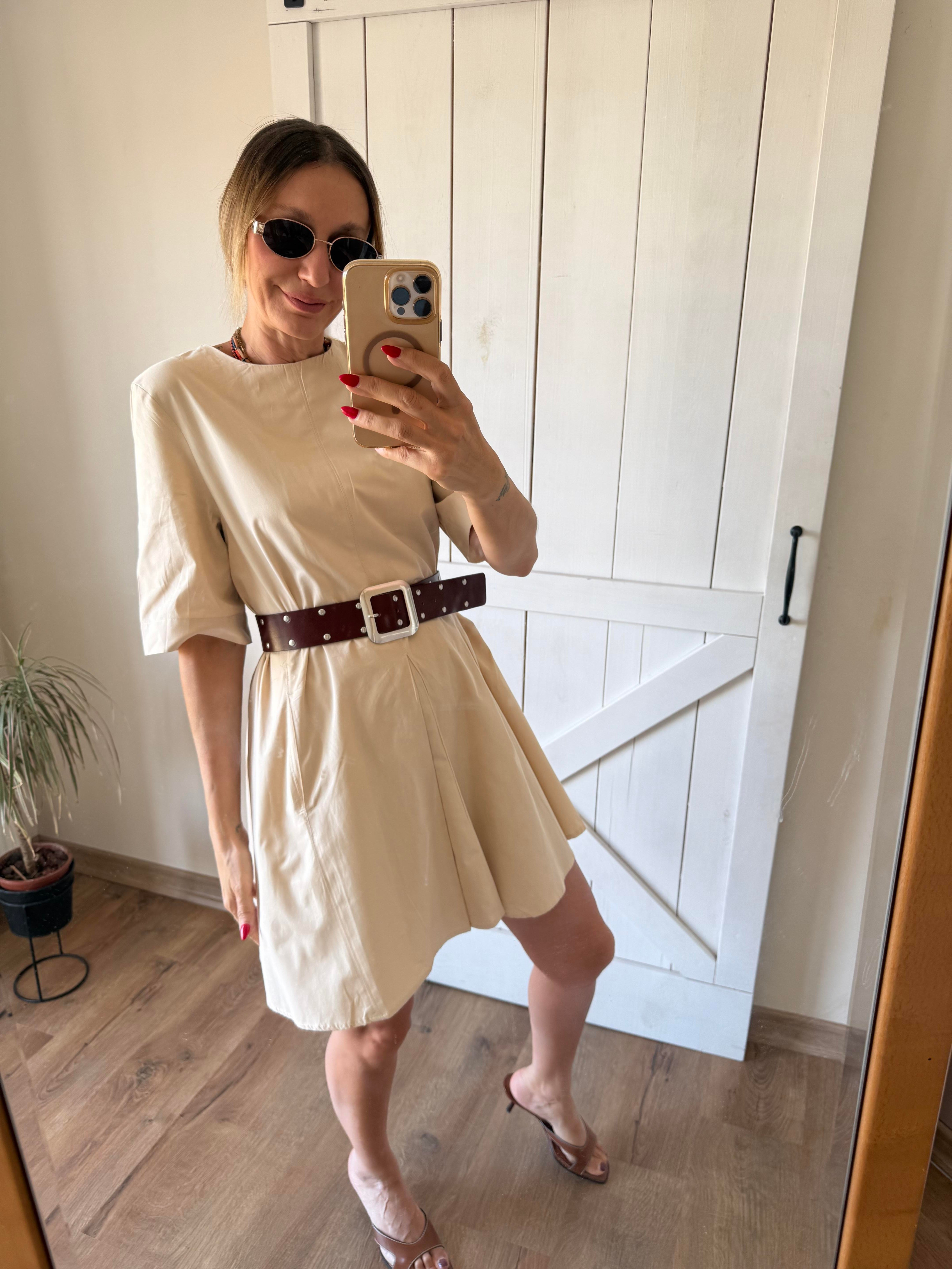 Pilisli Pamuklu Mini Elbise