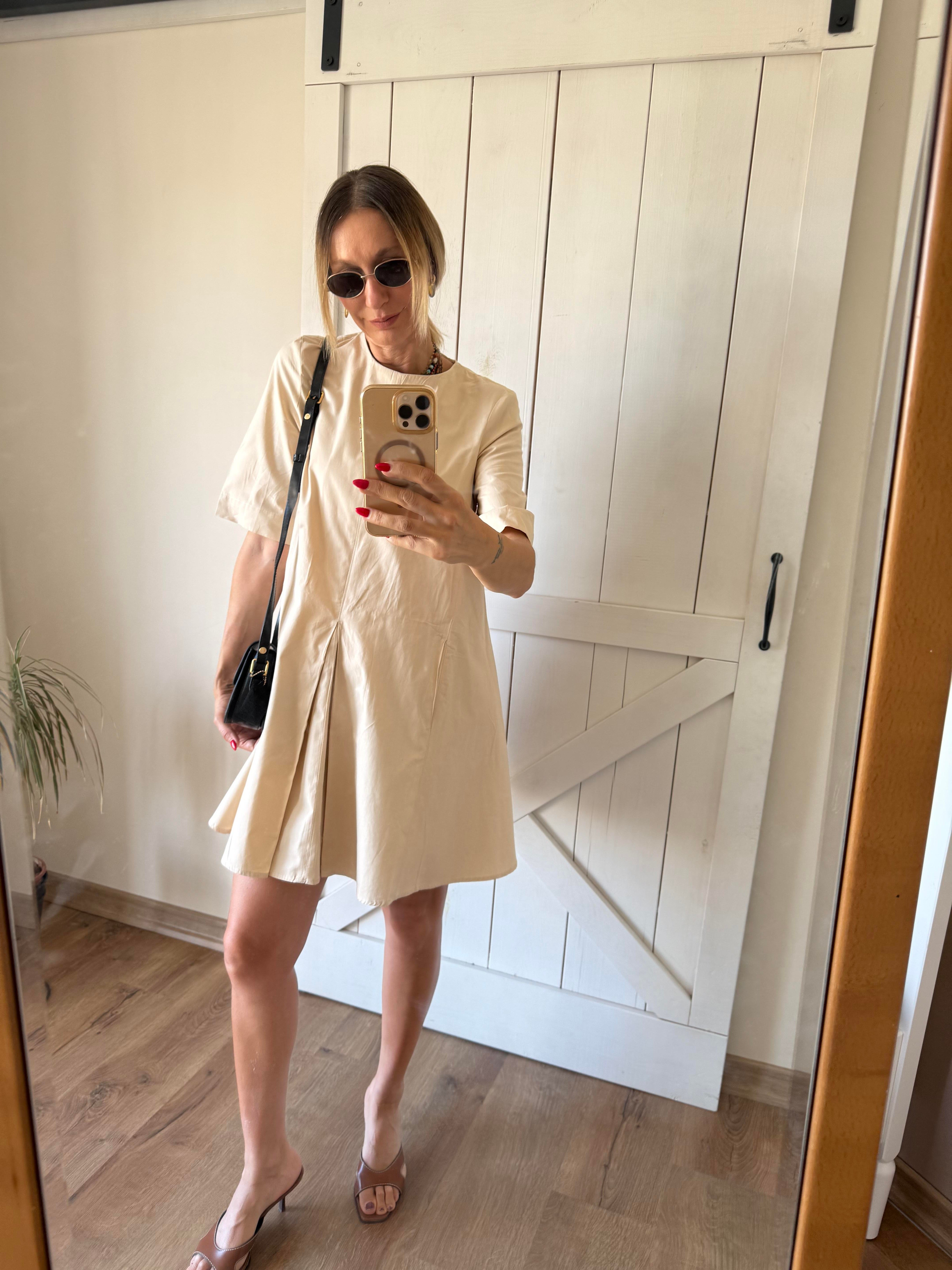 Pilisli Pamuklu Mini Elbise