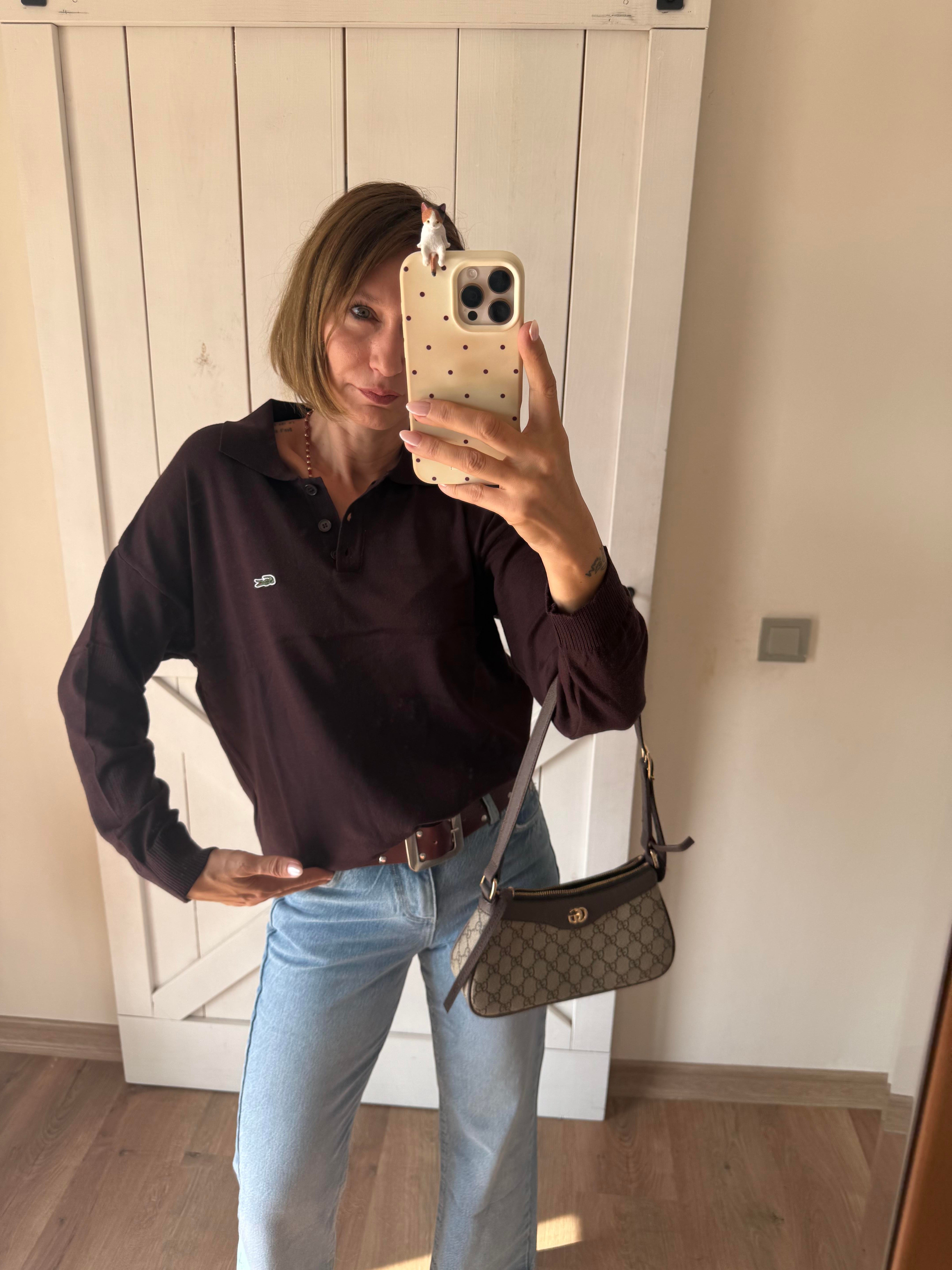 Polo Yaka Acıkahve Lcs Triko