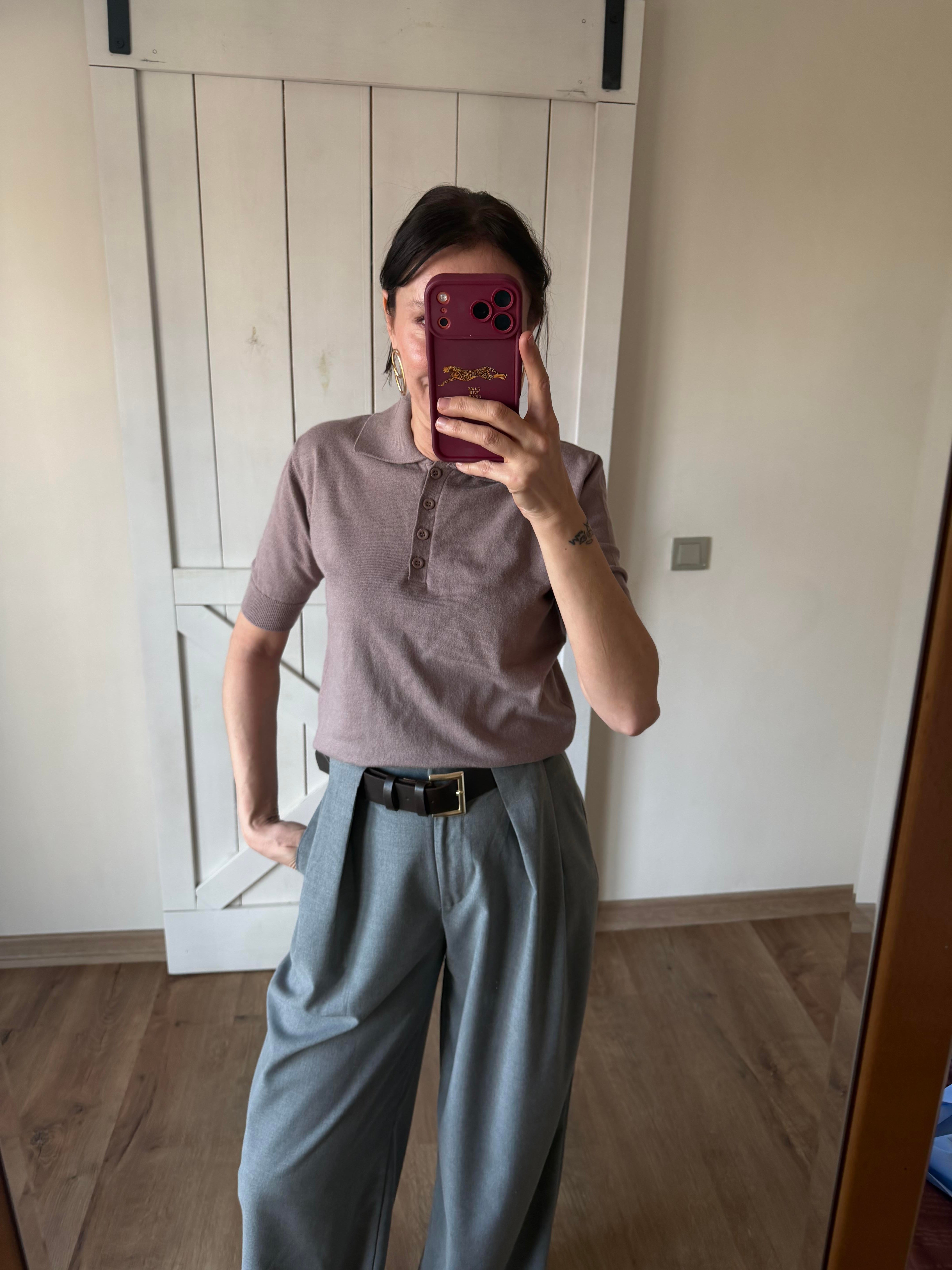 Polo Yaka Bej Massi Triko