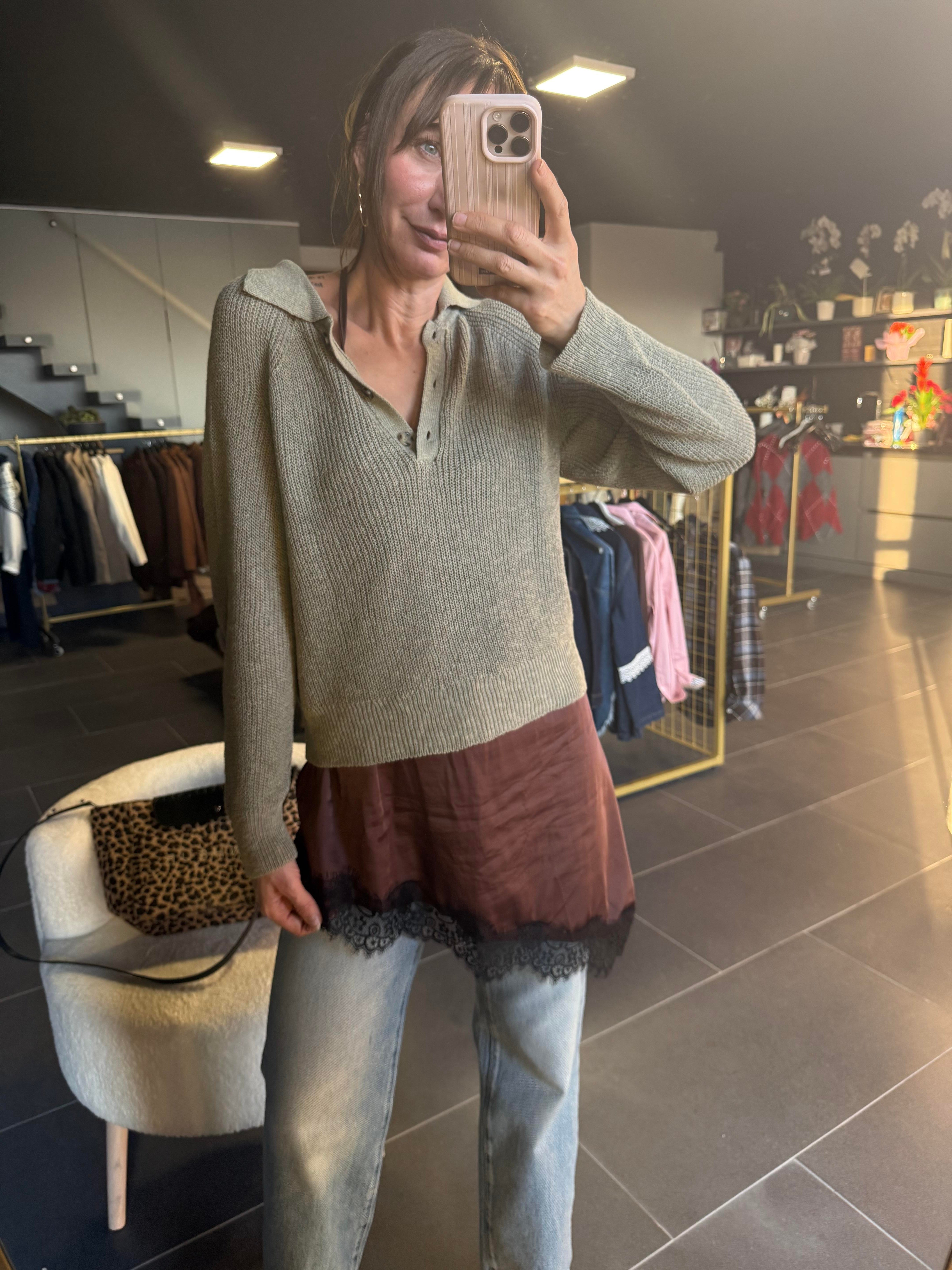 Polo Yaka Çağla Massi Triko