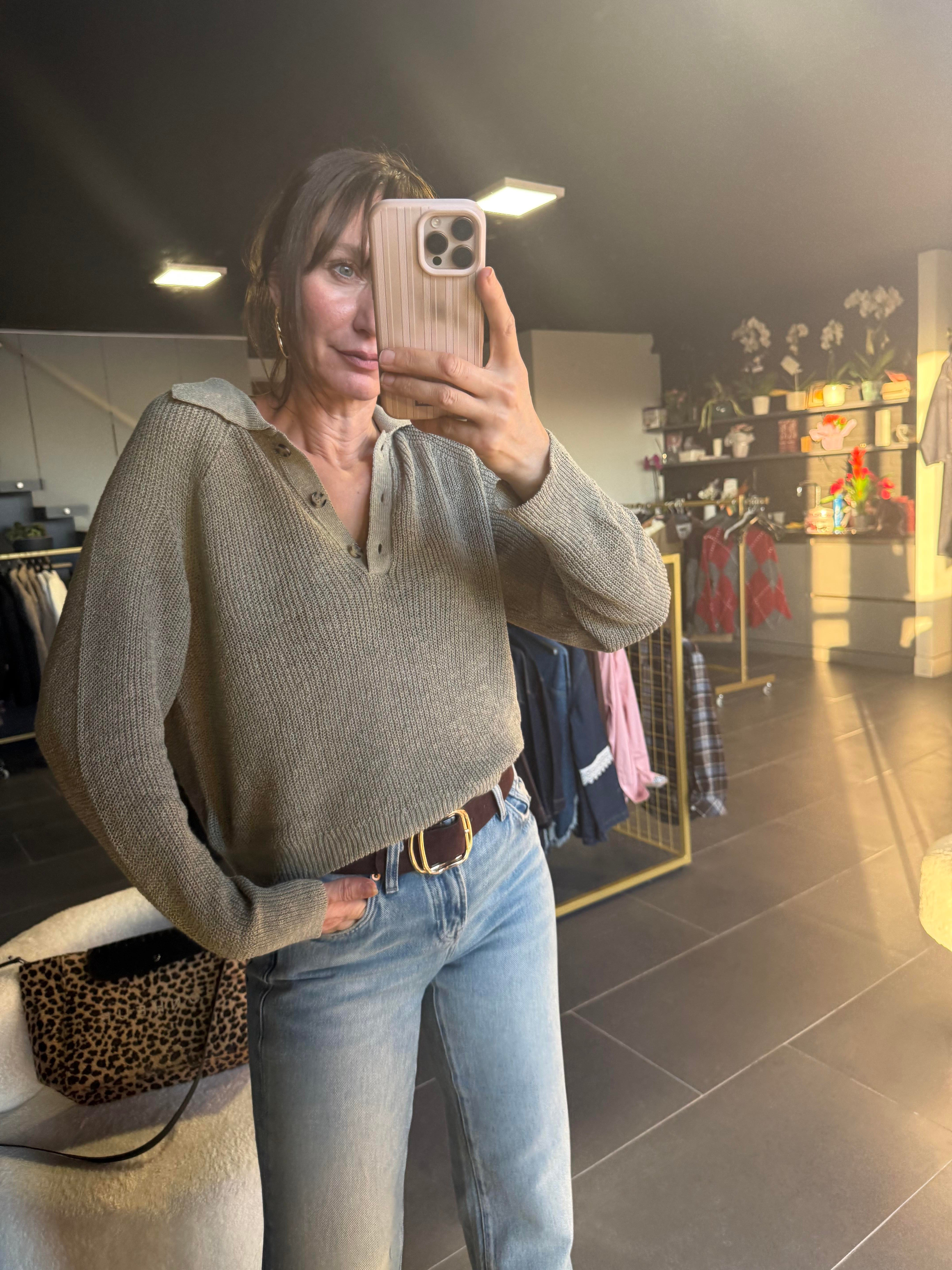 Polo Yaka Çağla Massi Triko