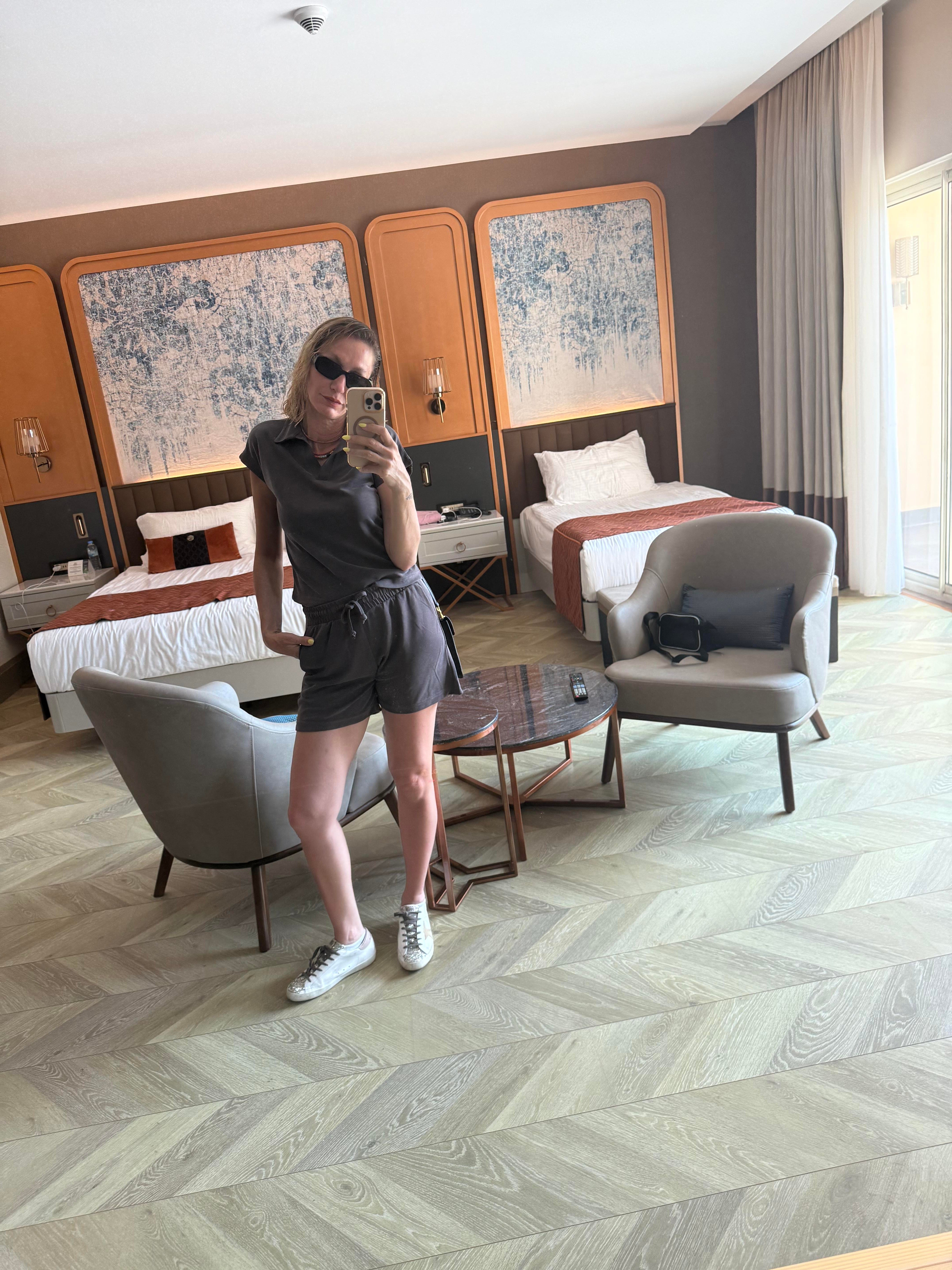 Polo Yaka Kahve Şort Tshirt Takım