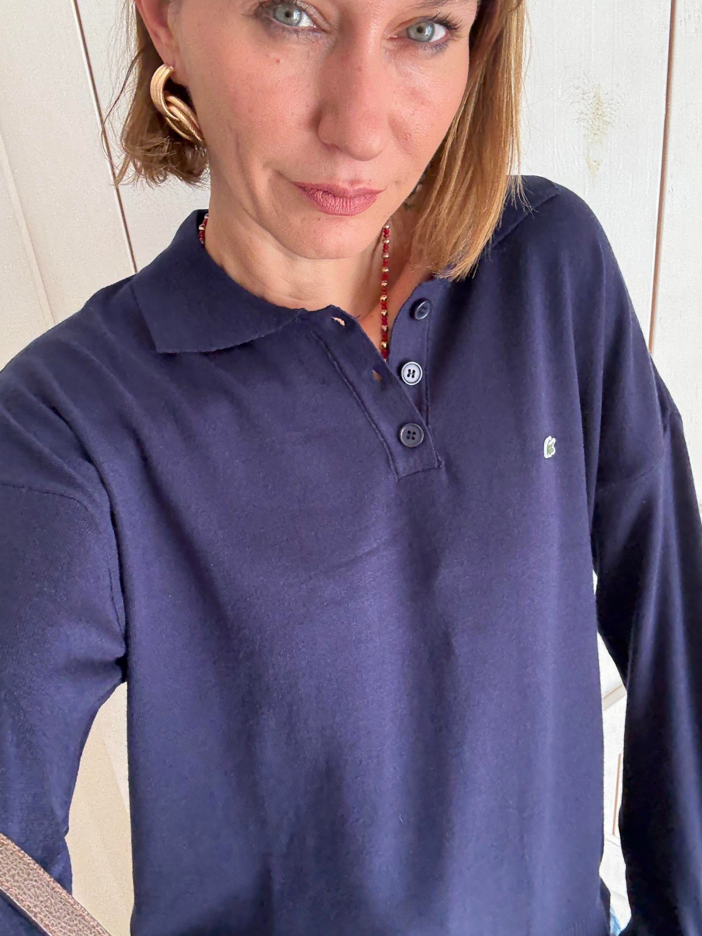 Polo Yaka Lacivert Lcs Triko