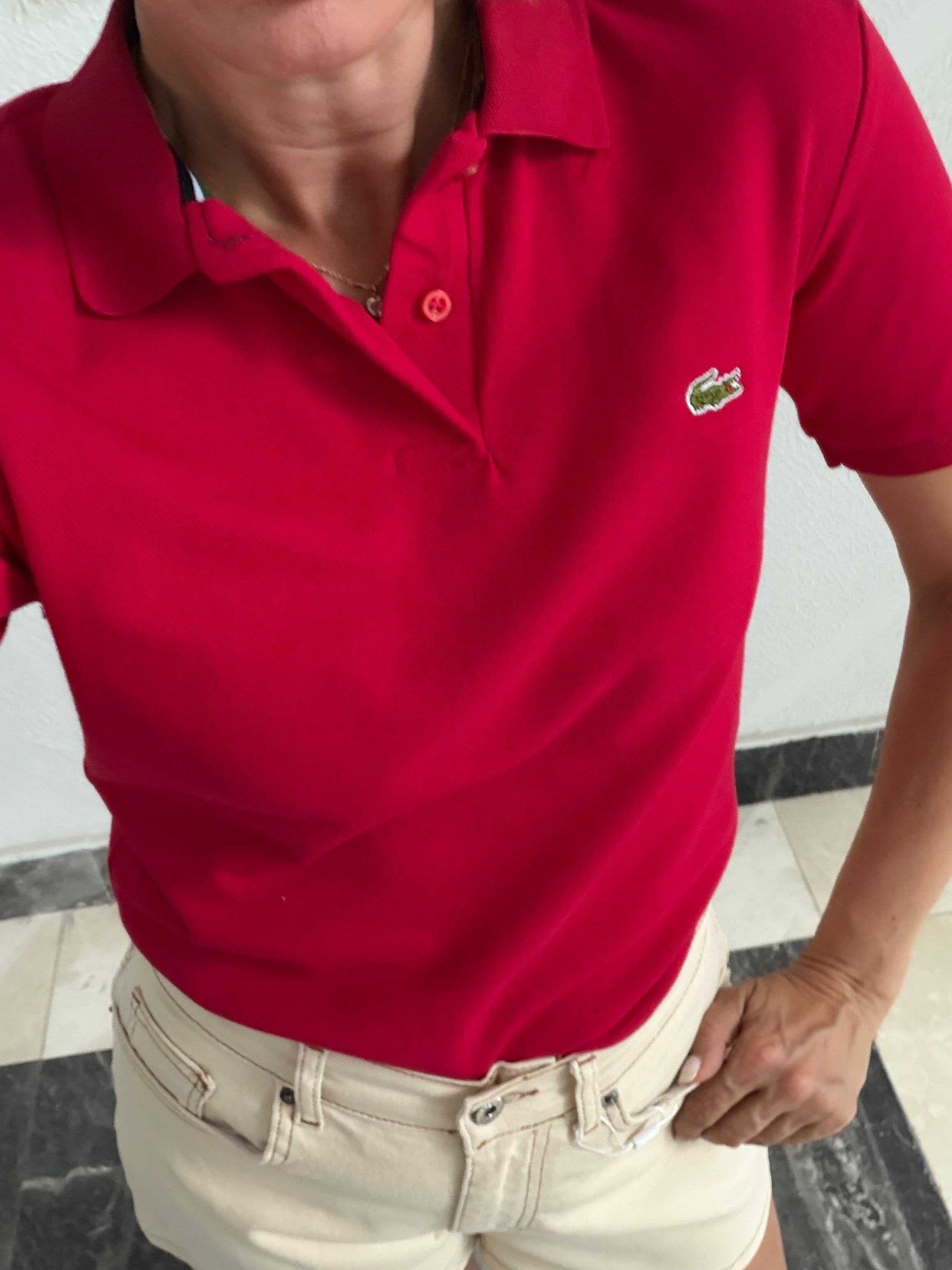 Polo Yaka Lcs Kırmızı Tshirt